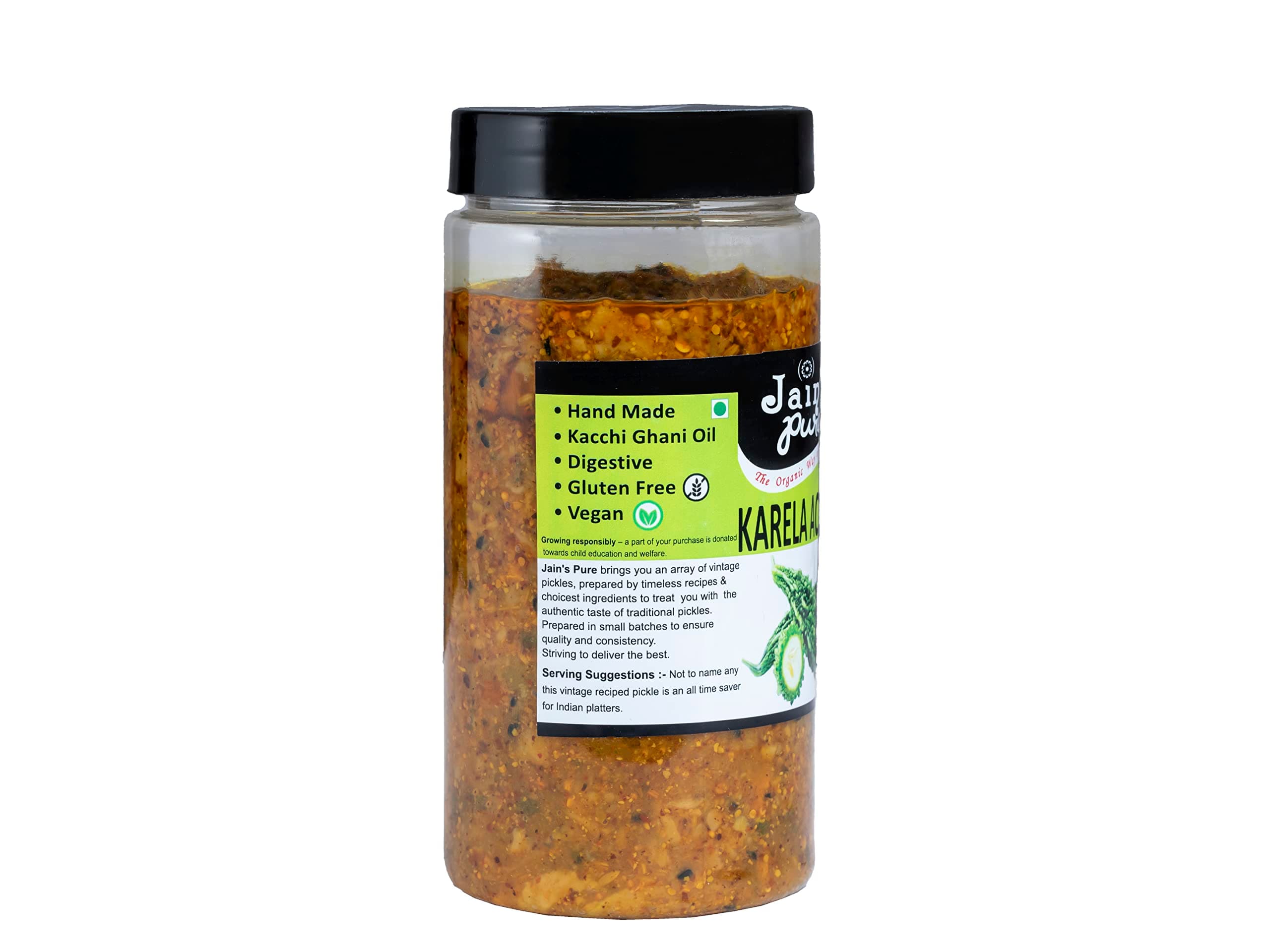 JAIN'S PURE KARELA ACHAR, 400 GM — image 2