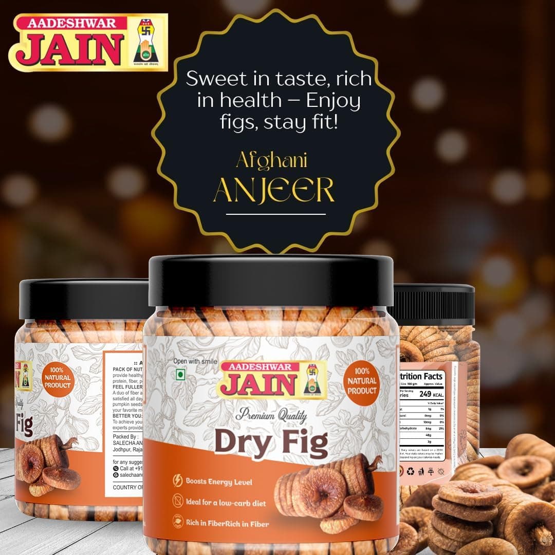 Aadeshwar Jain Cashews, Almonds, Pistachios & Anjeer Healthy Snacks | High Protein & Fiber | Fresh & Natural Combo Pack - 200Gm Each (Total 800gm) — image 3