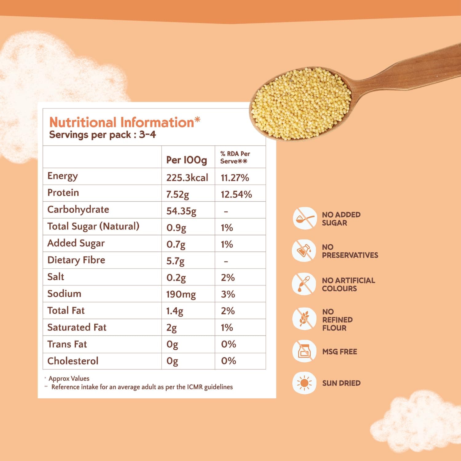 Foxtail Millet Noodle - Pack Of 2 (180gm each) | Sun Dried, Vegan Noodle| Rich in Magnesium and Vitamin B12 | No Maida Noodle | No MSG, No Preservative — image 3