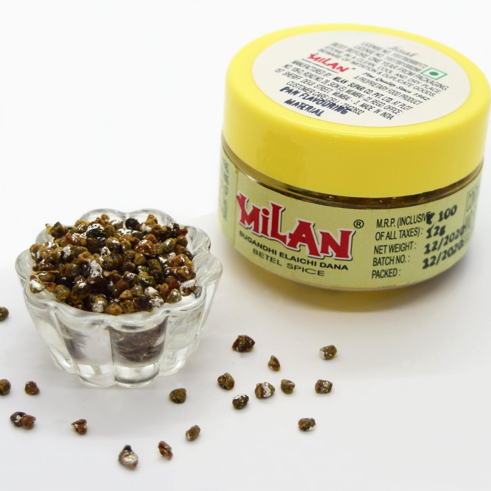 MILAN ELAICHI DANA - 2 Containers - With Silver Waraq - Fresh & Fragrant - Sweetens your mouth & cleans your breath - Convenient pack - — image 3