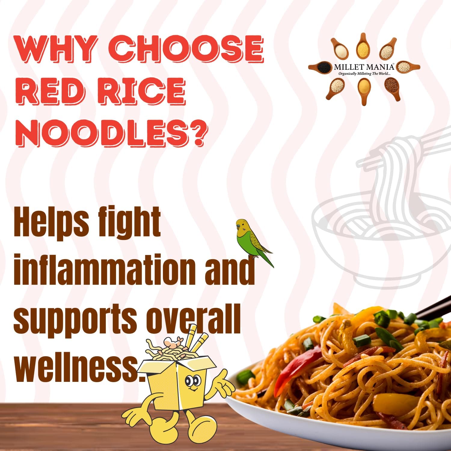 Millet Mania Red Rice Millet Noodles | Healthy And Delicious | Vegan | Indian Origin (Pack of 1) — image 5