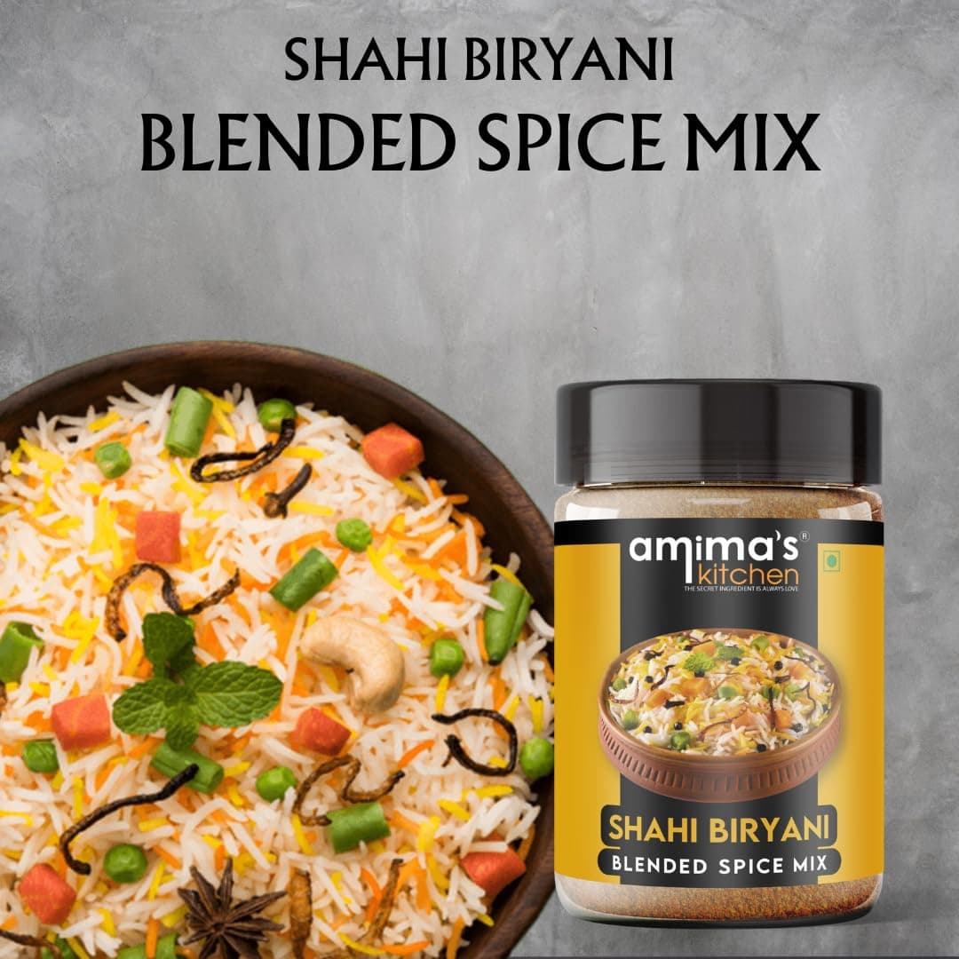 Amima's Kitchen Shahi Biryani Jain Spice Mix (No Onion No Garlic) – 100 Grams | Blended Spice Mix | For Healthy and Delicious Cooking | No Synthetic Flavour & Color | Ready Masala Powder — image 2