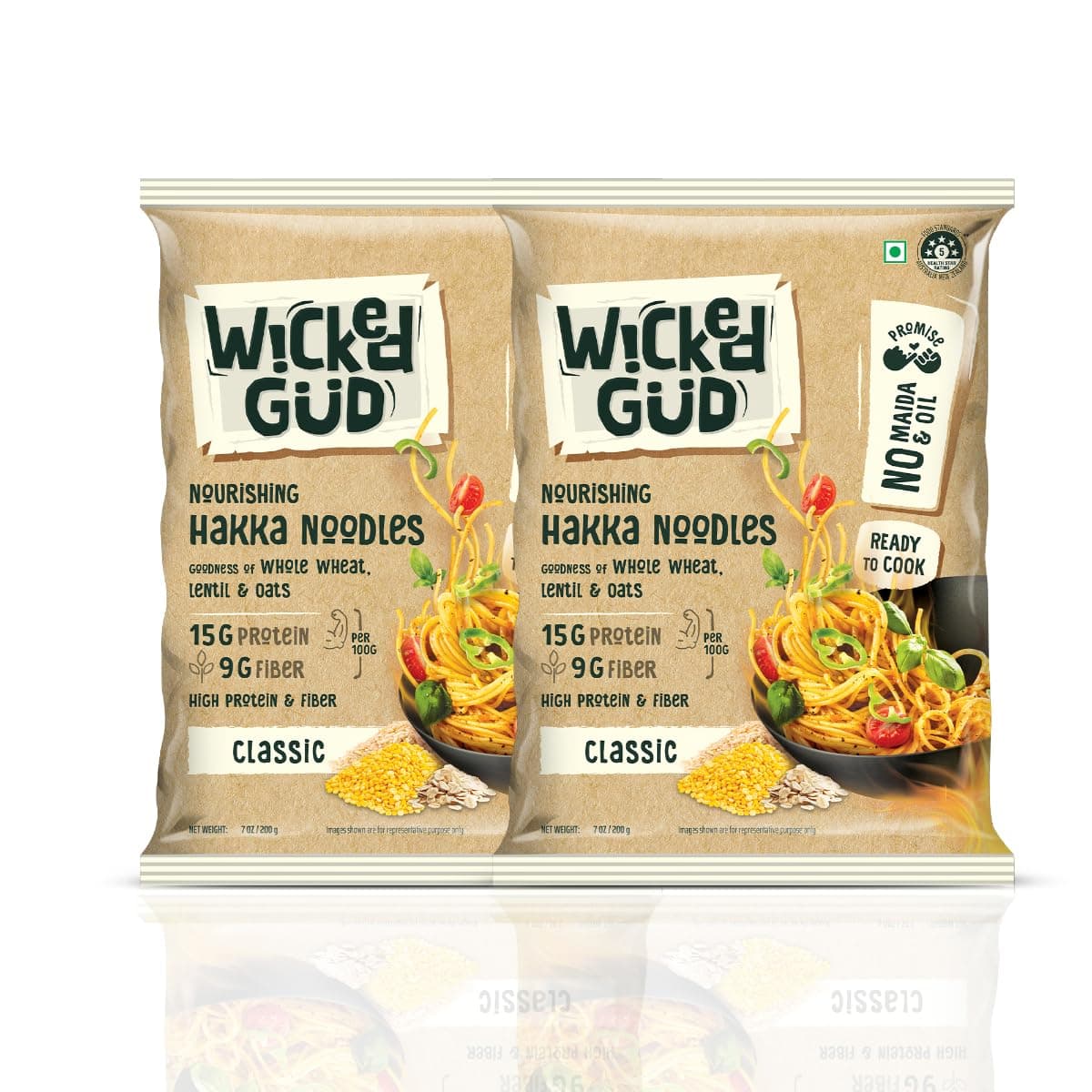 WickedGud Hakka Noodles (400gm x 2) — image 2