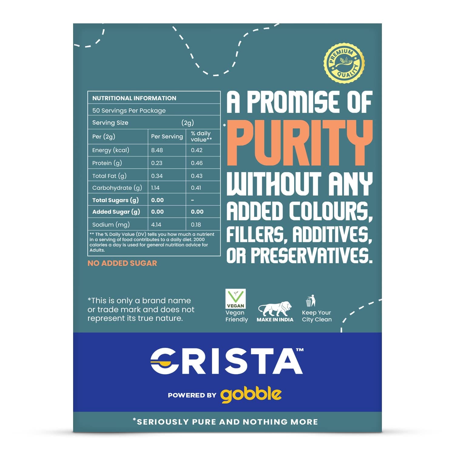 CRISTA Masaledar Garam Masala | Mixed Spices Blend | Zero added Colours, Fillers, Additives & Preservatives | Vegan | No Added Sugar | No Onion | No Garlic | 100 gms — image 2