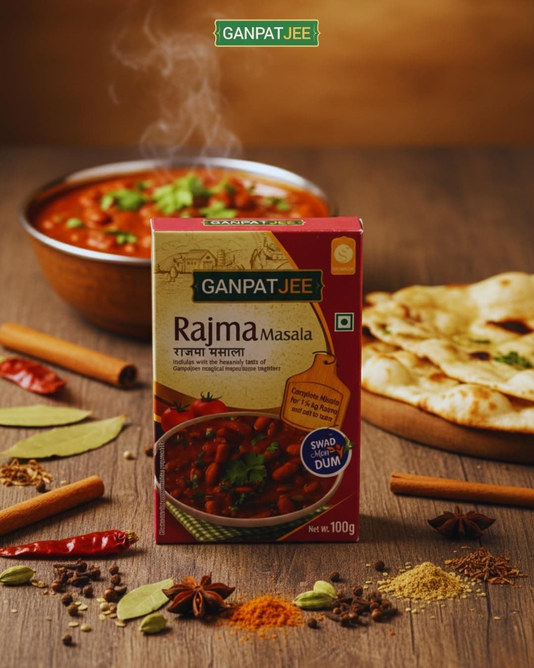 Ganpatjee Rajma Masala,100G | No Onion No Garlic | 100% Natural & Pure Ingridients — image 5
