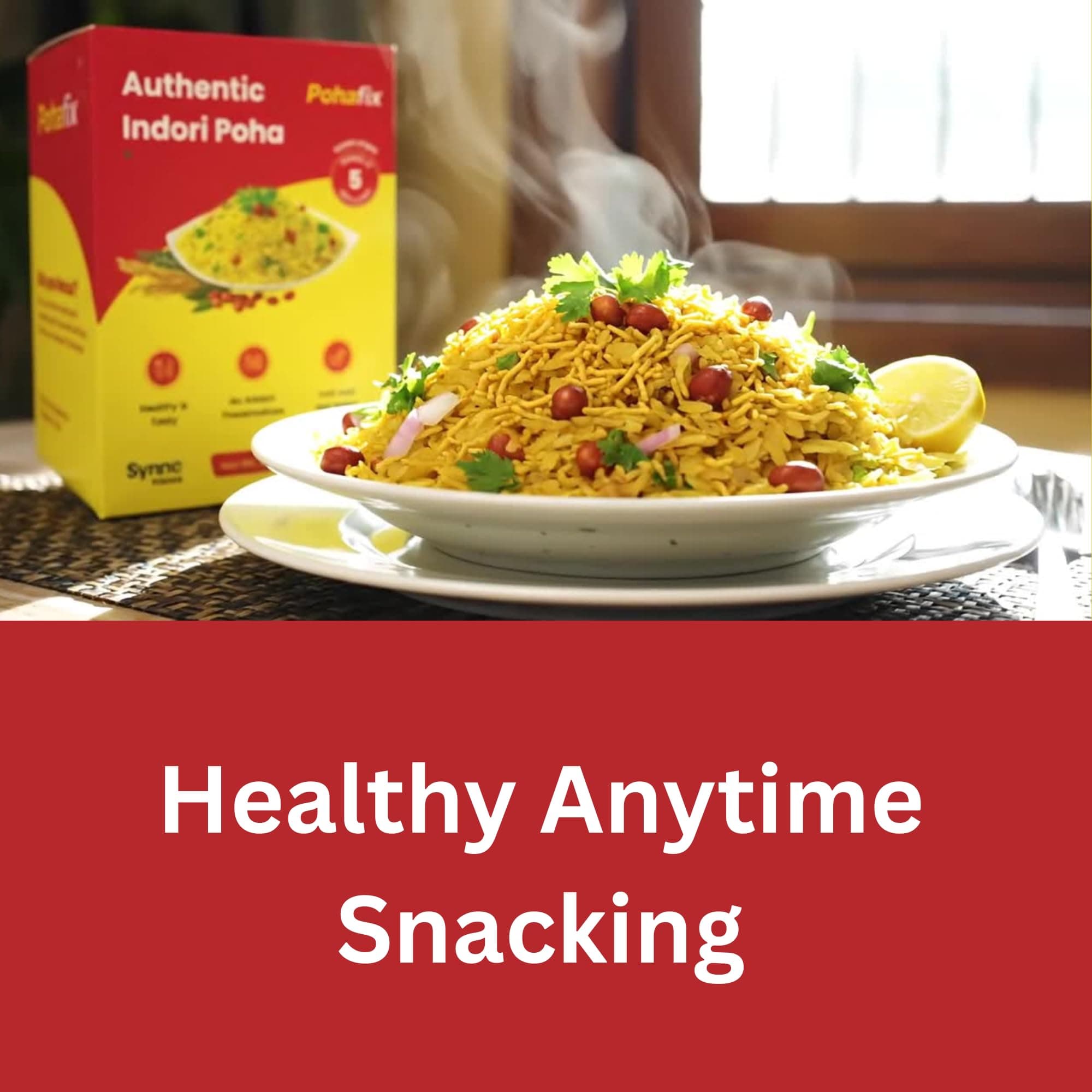 Instant Indori Khatta Mitha Poha 300 gram (60 * 5) With Indori Sev 100 gram (Indori Poha With Sev 100 Gram) — image 7