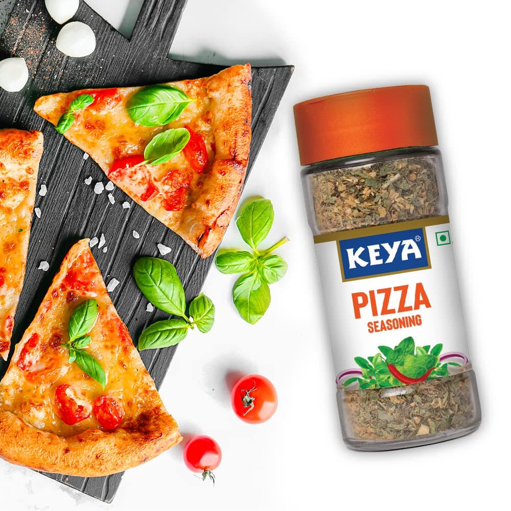 Keya Pizza Seasoning | All Natural & Healthy Spice Blend for Pizza, Pasta & More | Glass Bottle | Premium Herbs and Spices | Contains Freeze dried herbs| Export Quality | No Preservatives | The rich aroma that lasts | 45g — image 6