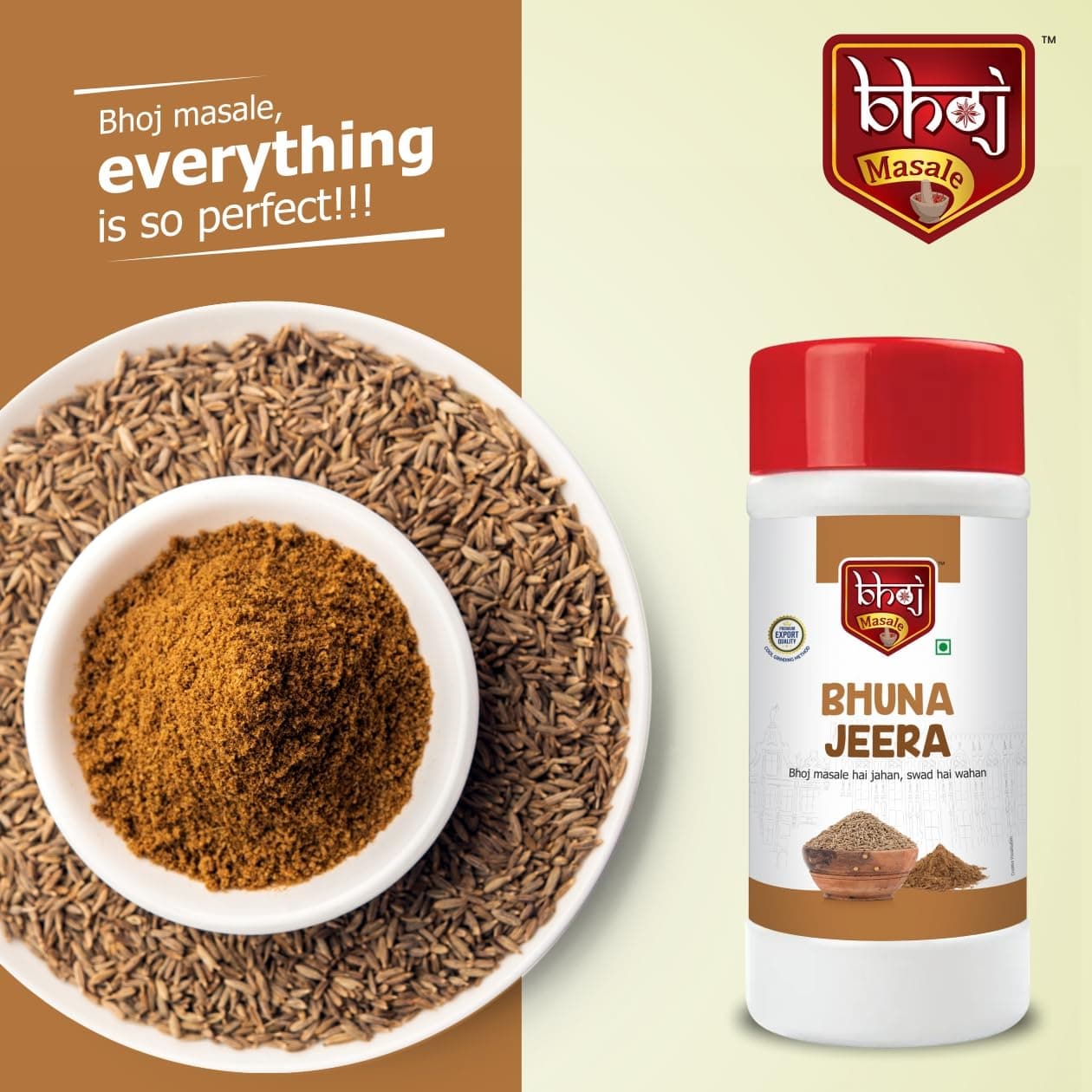 Bhoj Masale Fresh and Natural Roasted Cumin Powder 450GM | Bhuna Jeera Powder | Indian Spice Masala | Zero Additives And Preservatives. No Colour, No Preservatives, No Onion & No Garlic (Jain Friendly) — image 5