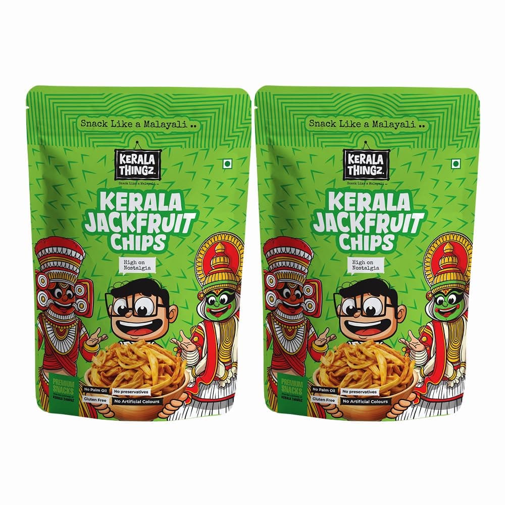 Kerala Thingz Jackfruit Chips Kerala 300g | Crispy Jackfruit | Authentic Namkeen | Healthy Chips Pack | Healthy Snacks for Adults & Healthy Snacks for Kids | Premium Jackfruit chips from Kerala | Chakka chips (300g) — image 2