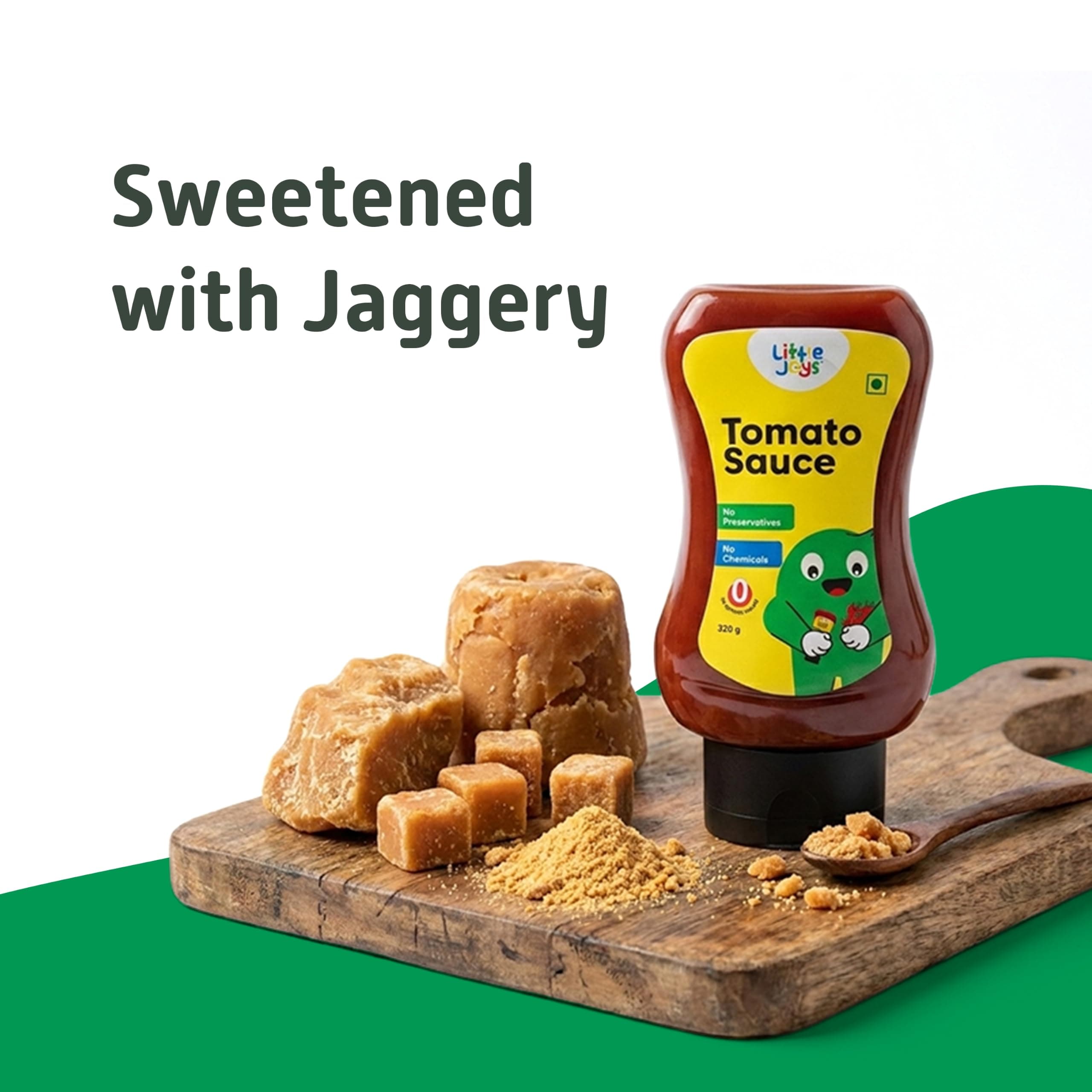 Little Joys Tomato Sauce Squeeze For Kids | No Refined Sugar, No Added Preservatives, No Chemicals | 100% Vegetarian | Tomato Ketchup With Jaggery | 320gm (Pack of 2) — image 5