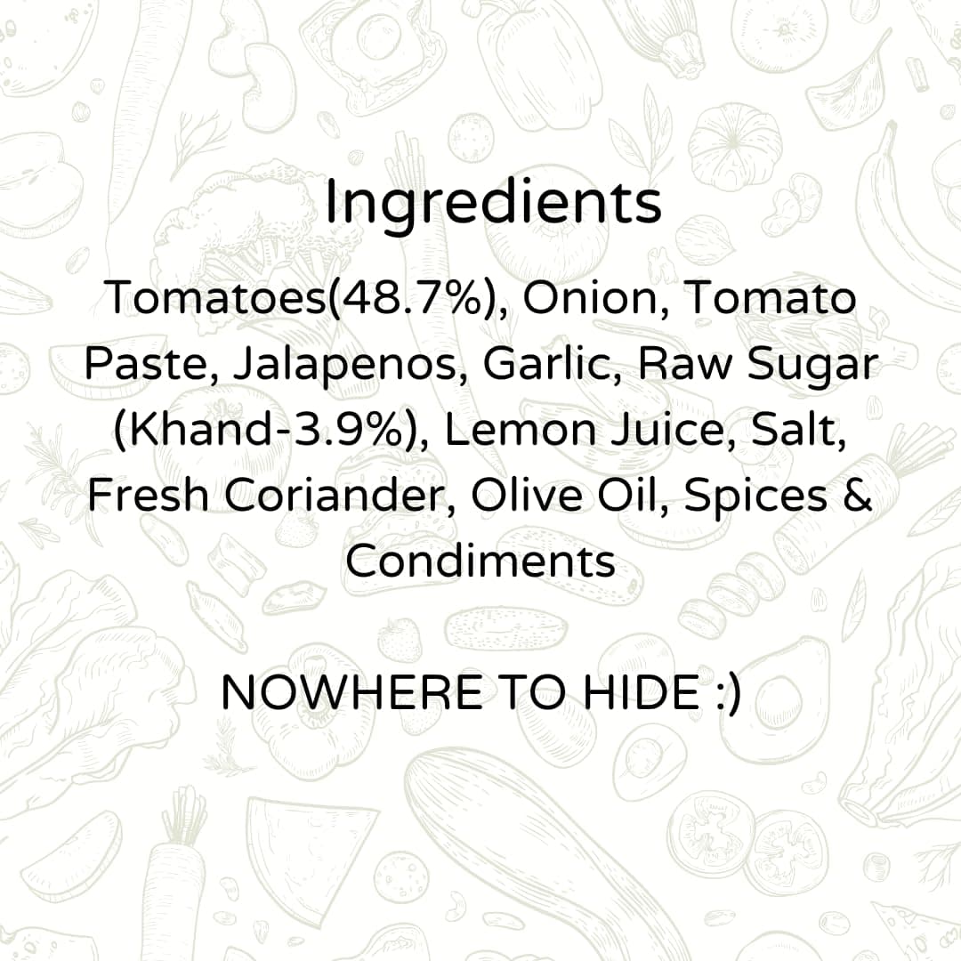 The Gourmet Jar Fresh Tomato Salsa 190g| 100% Natural, No Preservatives, No Artificial Colors, No Artificial Flavours| Vegan| Keto-friendly| Mexican Salsa| Made with Real Tomatoes| Fresh, Herby, Tangy| Enjoy it with Nachos, Tacos, Burrito Bowls & Chips| Pack of 1 — image 2