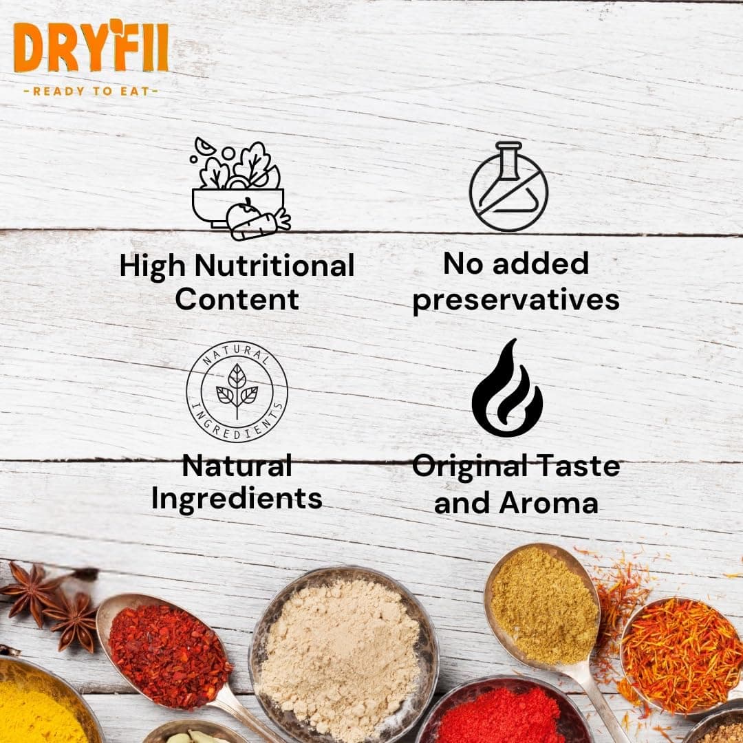 Dryfii Ready to Eat Laccha Paratha (5 Pieces, 1 Pack) & Jain Chole Combo | Freeze Dried | Flavorful Punjabi Meal | Travel Friendly — image 5
