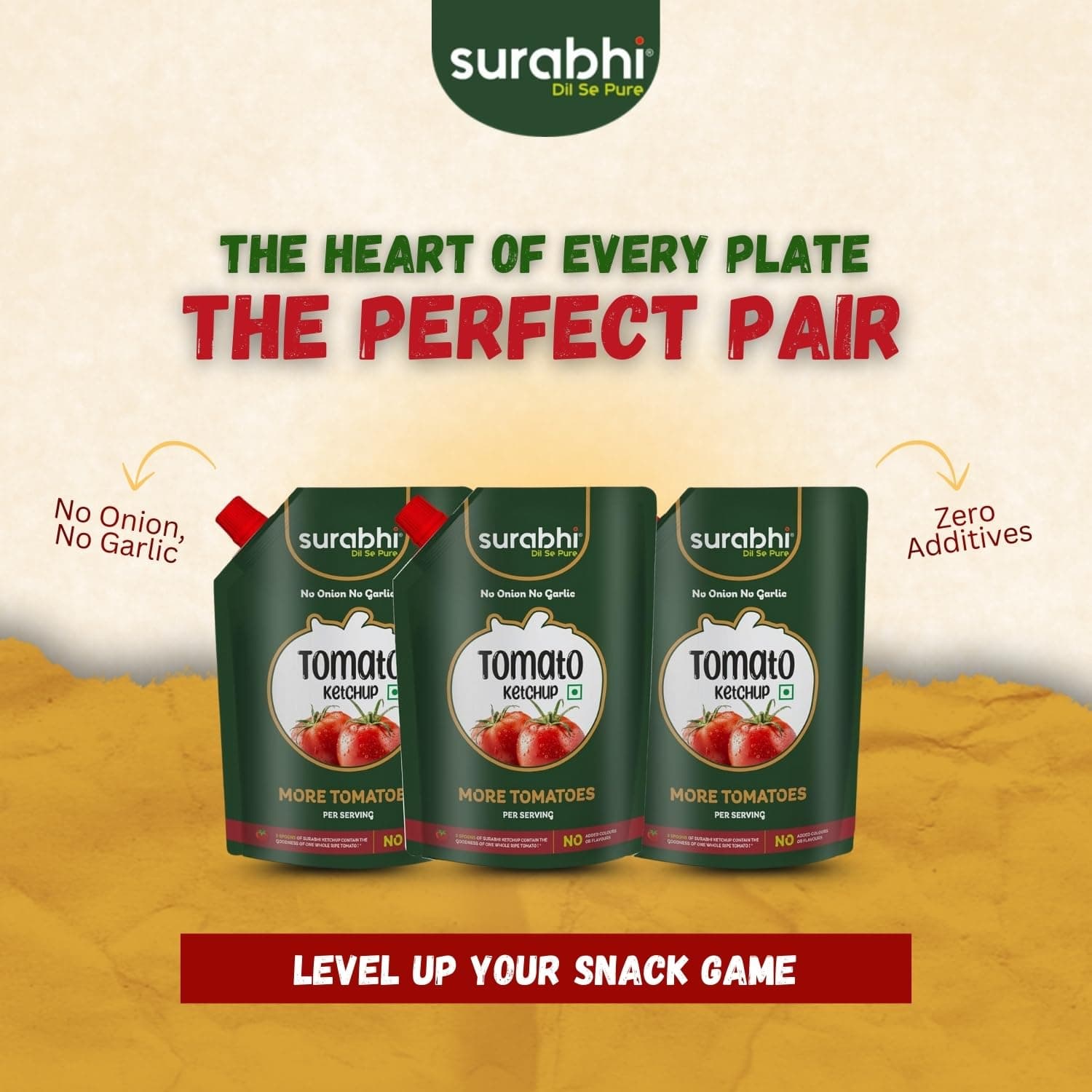 Surabhi -Tomato Ketchup No Onion No Garlic (NONG) - 400 g (Pack of 3) — image 6