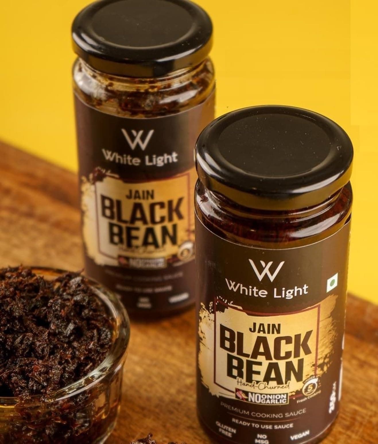 White Light Food Jain Black Bean Sauce and Jain Kung Pao Sauce l Vegan and Natural Ingredients l Ready to Eat Healthy Food (Combo Pack of 2, 250g Each) — image 2
