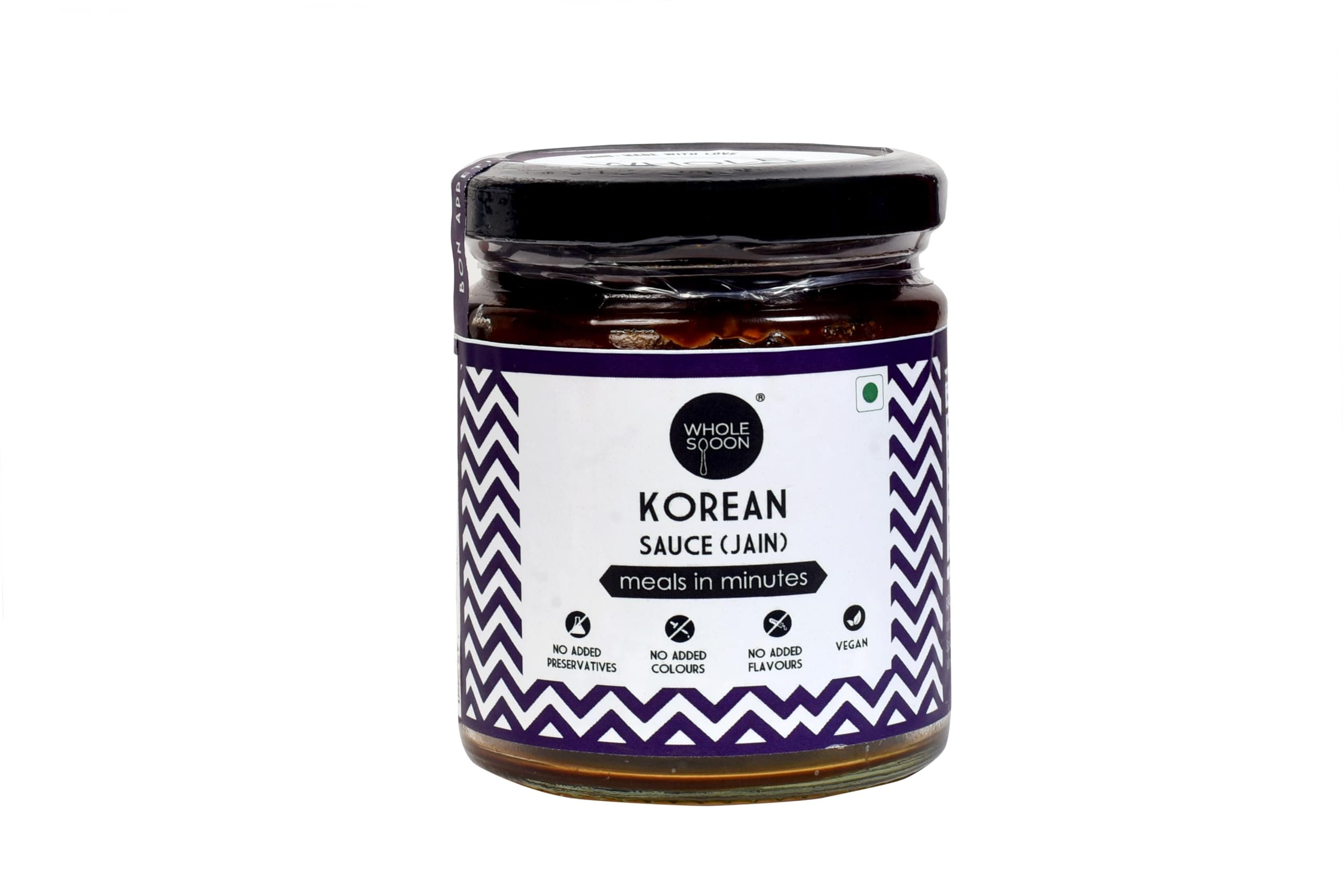 Wholespoon Jain Korean Sauce (180gm) | All Natural, Preservatives Free & Plant Based | Make Restaurant Style Jain Asian Meals with Korean Sauce
