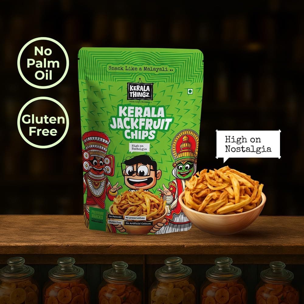 Kerala Thingz Jackfruit Chips Kerala 300g | Crispy Jackfruit | Authentic Namkeen | Healthy Chips Pack | Healthy Snacks for Adults & Healthy Snacks for Kids | Premium Jackfruit chips from Kerala | Chakka chips (300g) — image 8