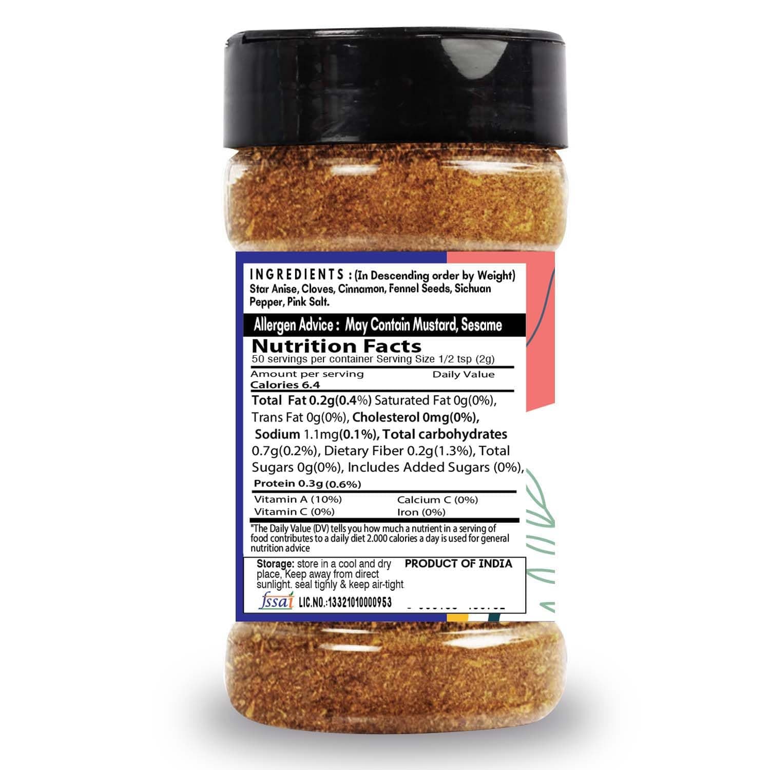 SARANZ Lebanese 7 Spice, Pizza Mix Jain & Chinese 5 Spice Jain Seasoning ( Combo Pack Of 3 ) Batata Harra Masala | Perfect for Snacks, Appetizers, Main Dishes and Flavoured Vegan | Middle East Seasonings | 100 Gm Sprinkler Jar — image 5