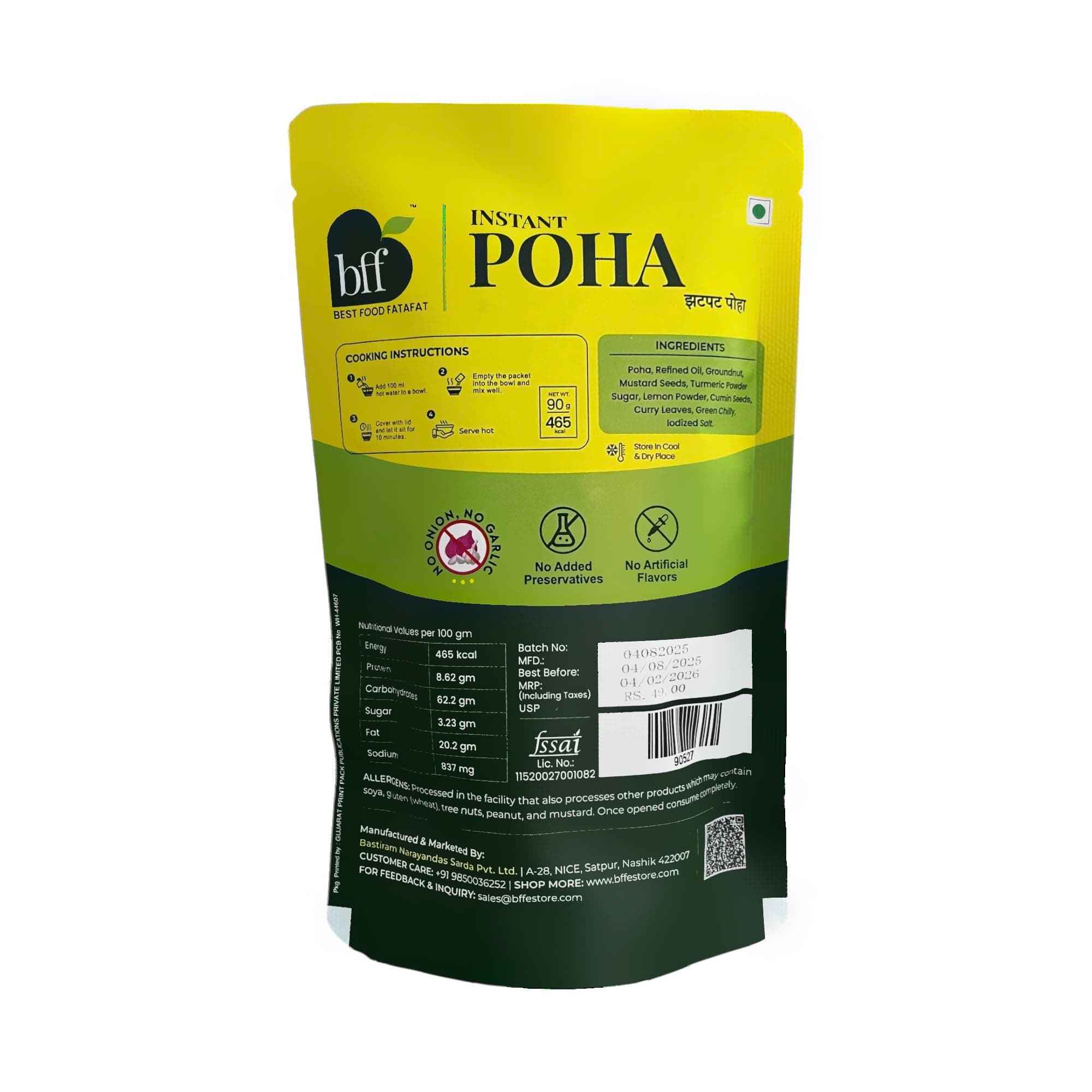 Instant Poha - Pack of 6 (90g Each) | Indian Breakfast Mix | Just Add Hot Water | No Added Preservatives | No Onion, No Garlic | Simple & Easy Meal Solution — image 4