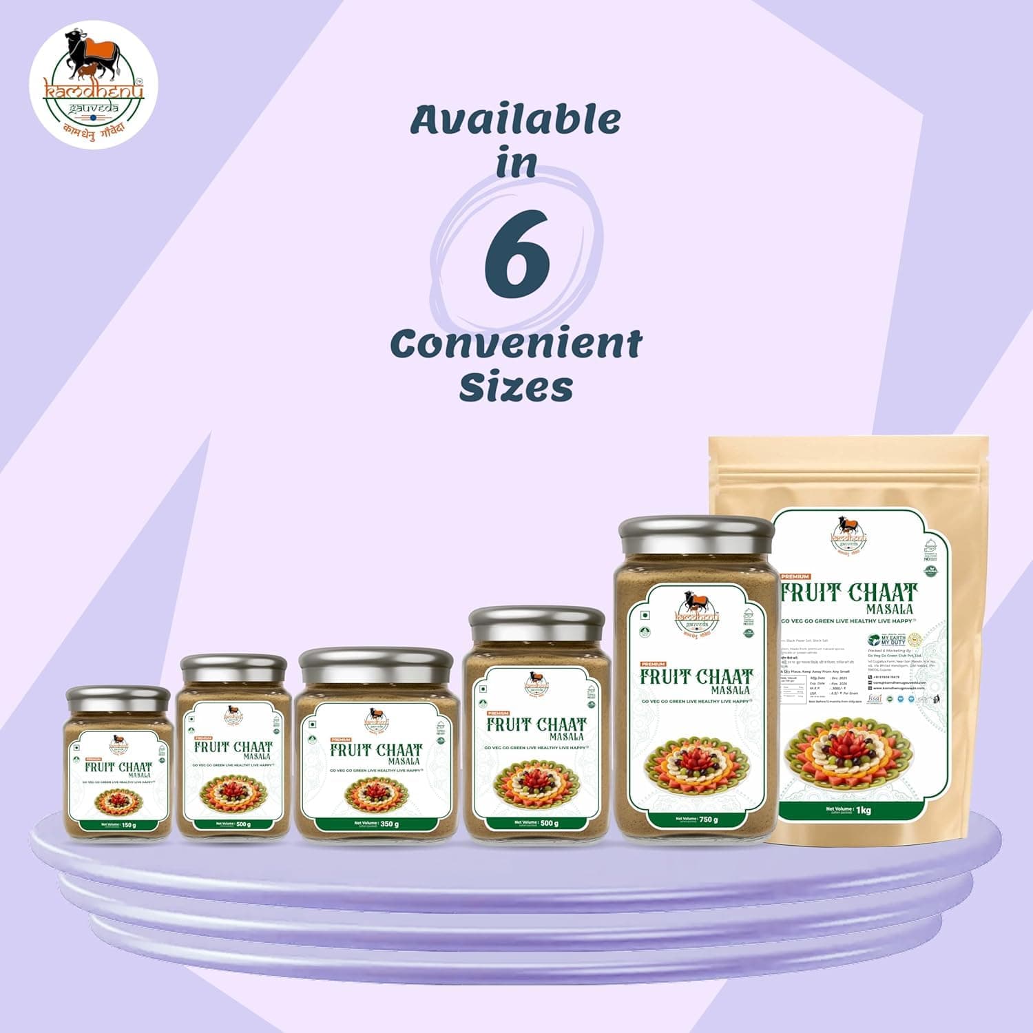 Satvik Sanatani Swaminarayan Jain Vegan Chatpata Fruit Masala 350g | Cumin, Coriander, Pudina, Pink & Black Salt | No Onion No Garlic | No Preservatives | Glass Jar with Steel Cap — image 7