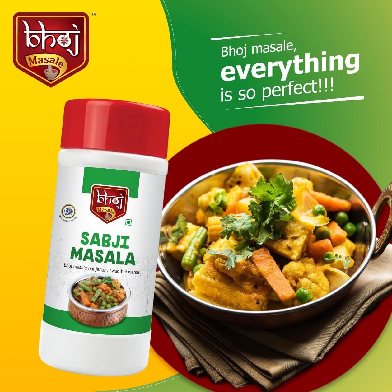 Bhoj Masale Sabji Masala Powder Net 450GM | Spices with Natural Ingredients For Healthy and Delicious Cooking. No colour, no preservatives, no onion & no garlic (Jain Masale) — image 7
