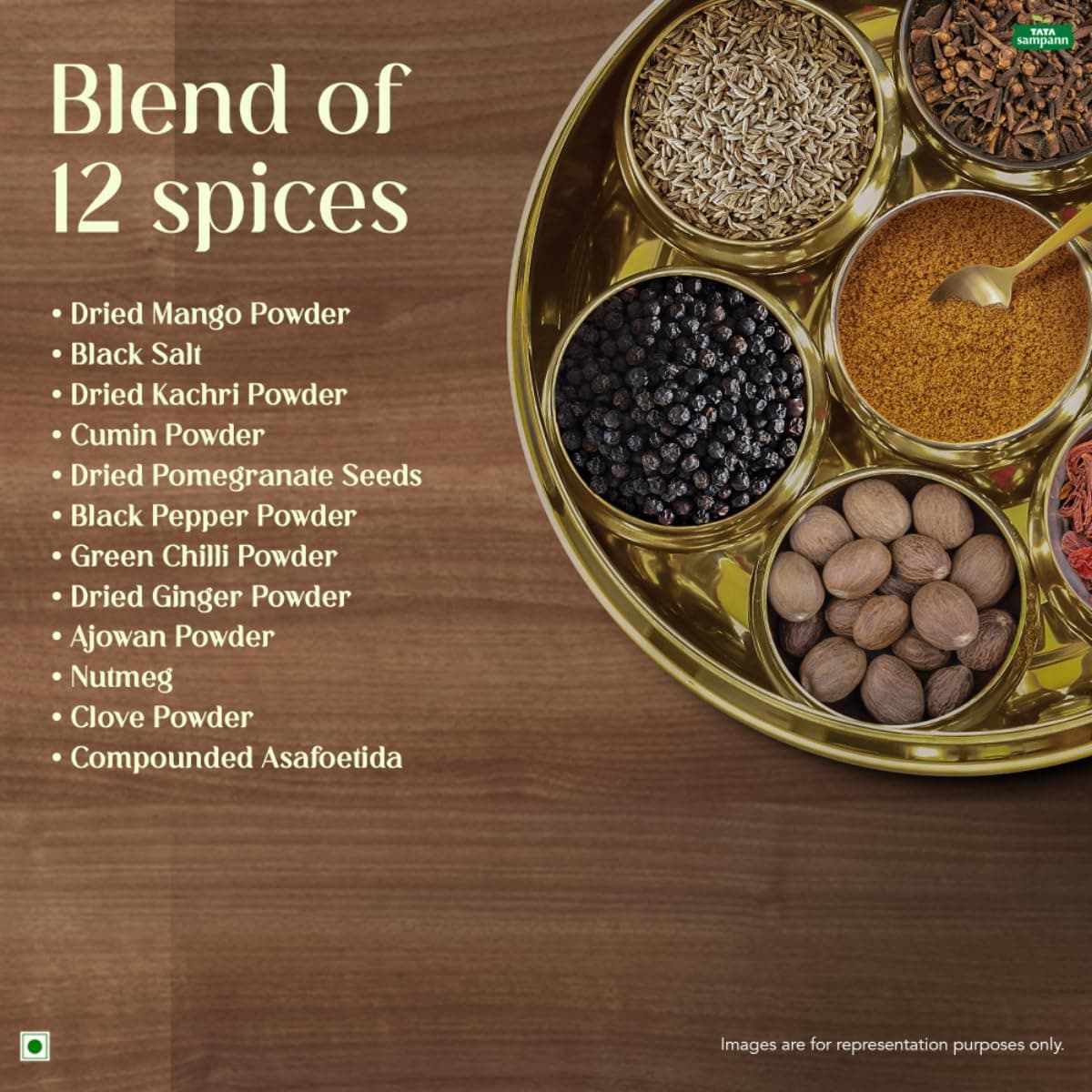 Tata Sampann Chaat Masala with Natural Oils, 100g, Chat Masala Powder, Crafted by Chef Sanjeev Kapoor, With Chef’s Exclusive Tip, Rich Aroma & Flavour — image 5