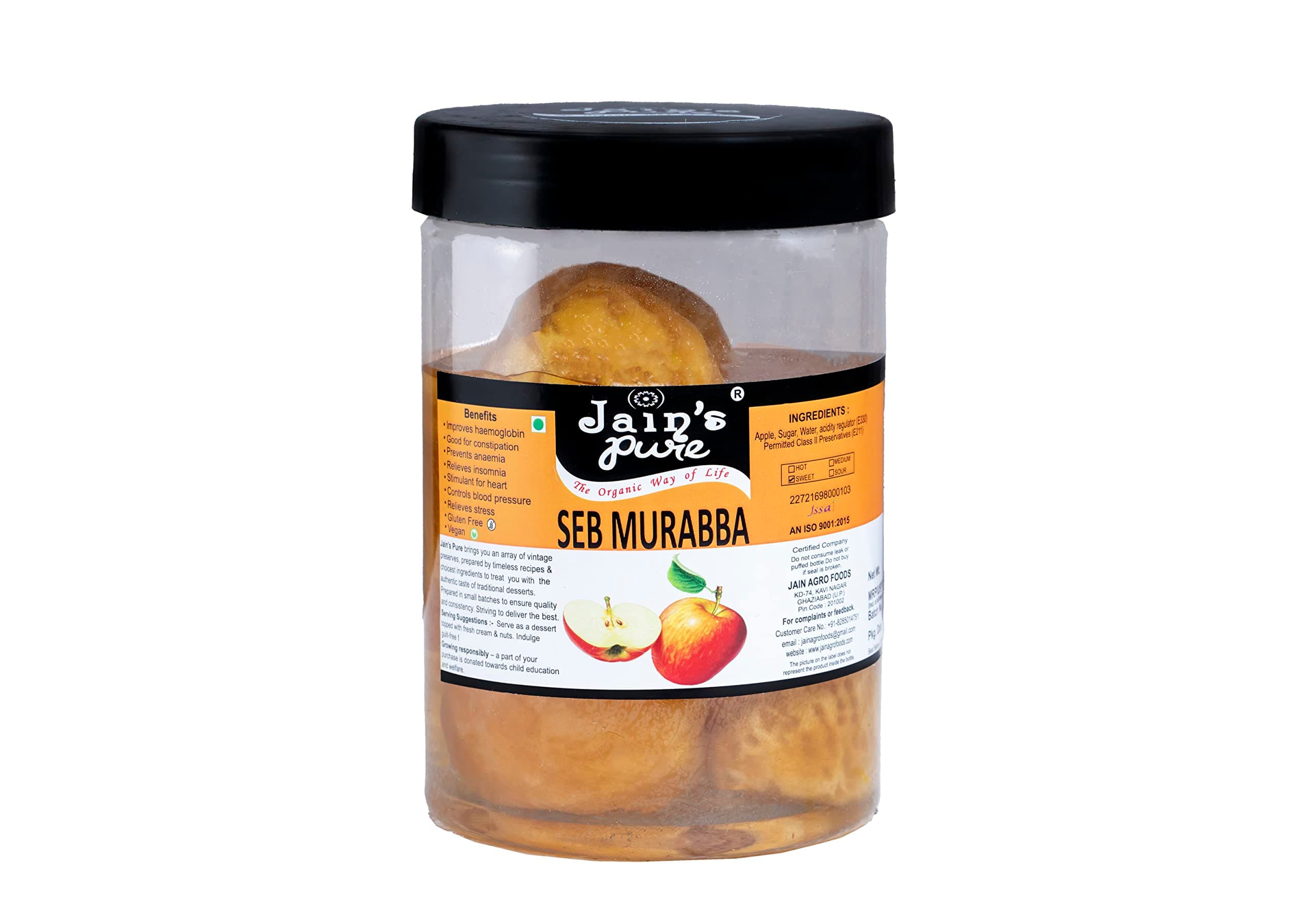 JAIN'S PURE SEB MURABBA/APPLE PRESERVE