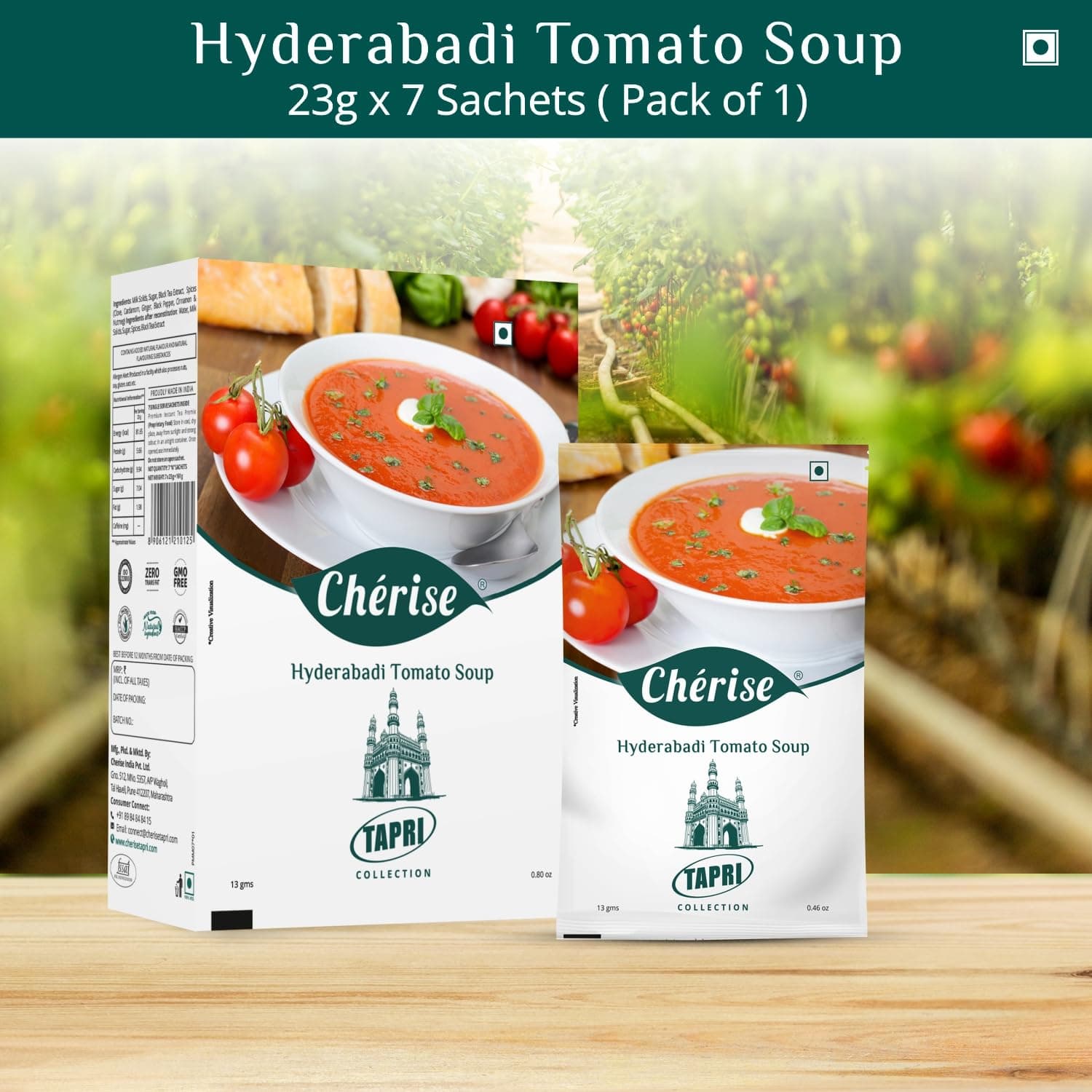 Cherise Tapri Premium Hyderabadi Tomato Soup Premix (13 g x 7 Sachets) — image 9