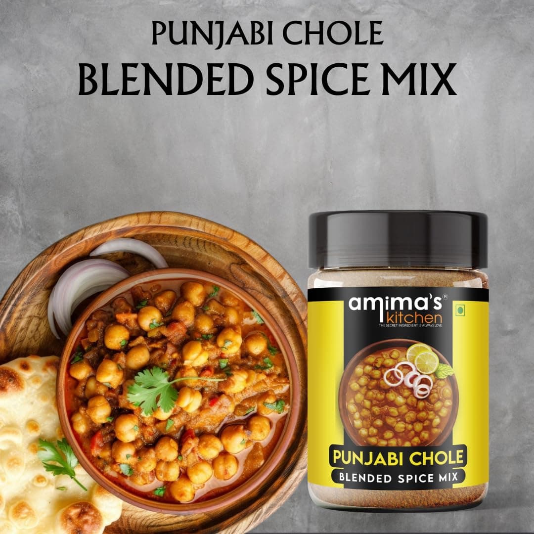Amima's Kitchen Punjabi Chole Jain Spice Mix (No Onion No Garlic) – 100 Grams | Blended Spice Mix | For Healthy and Delicious Cooking | No Synthetic Flavour & Color | Ready Masala Powder — image 3
