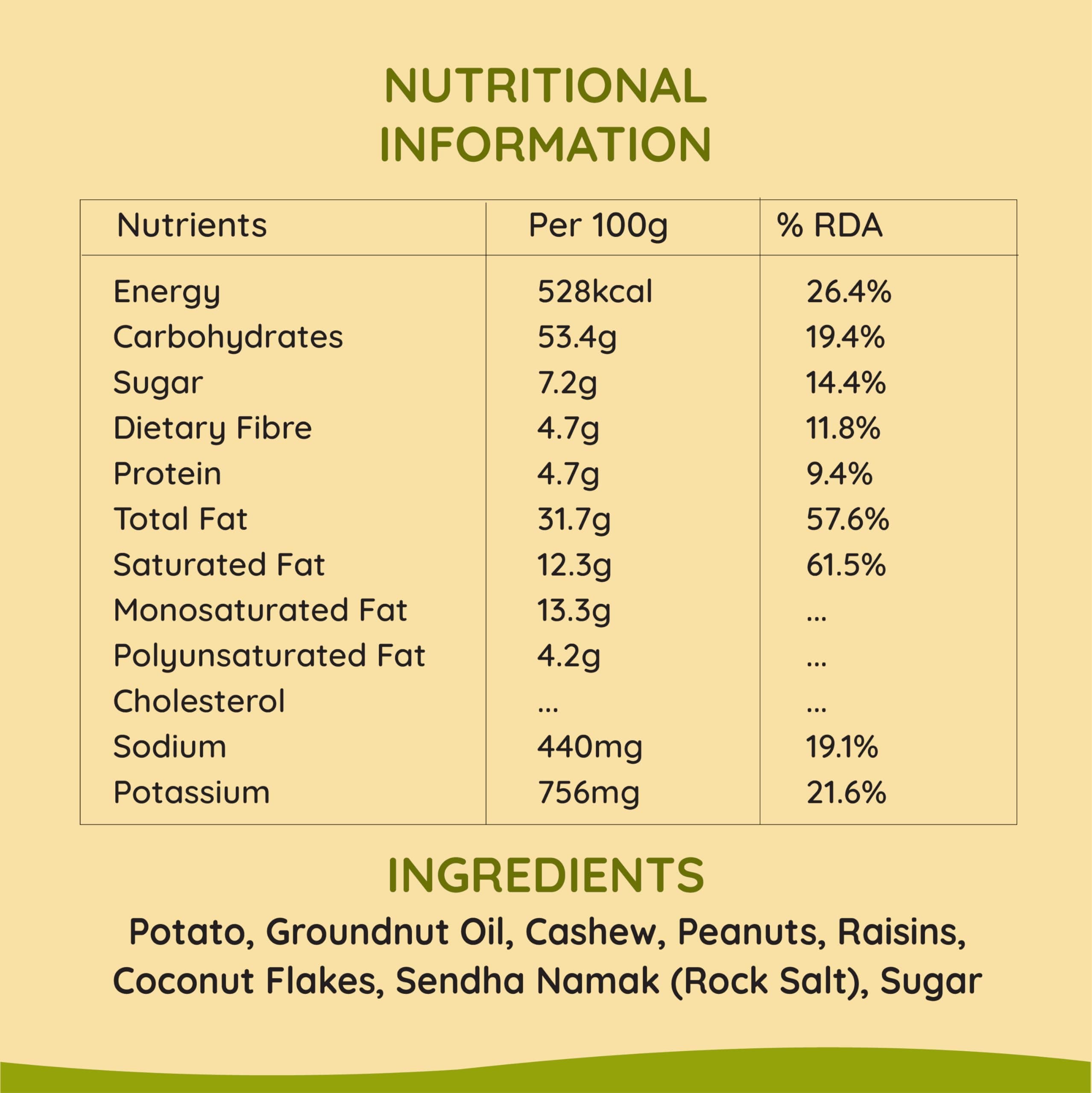 Vratam Falhari Trail Mix | Healthy Homemade Namkeen for Diet | No Onion No Garlic No Palm Oil | Guilt Free Snacks made in Groundnut Oil | Sweet and Salty Mixture for Home | 190G (pack of 1) — image 2