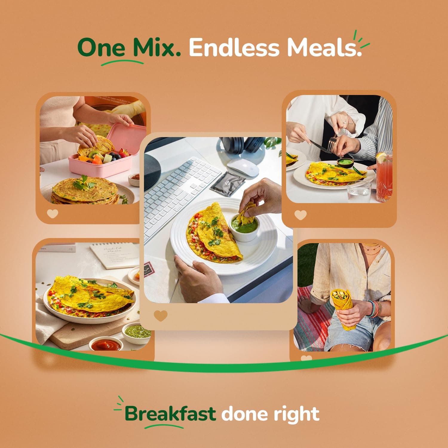 "Prolicious Oats Chilla Mix | Upgrade Your Breakfast | 15g Protein + 6g Fibre Per Serving | High Protein & Fibre Instant Breakfast, Ready in 3 Min | Tasty & Healthy Masala Breakfast | Oats, Moong & Peanut Flour | For the Whole Family | 400g — image 6