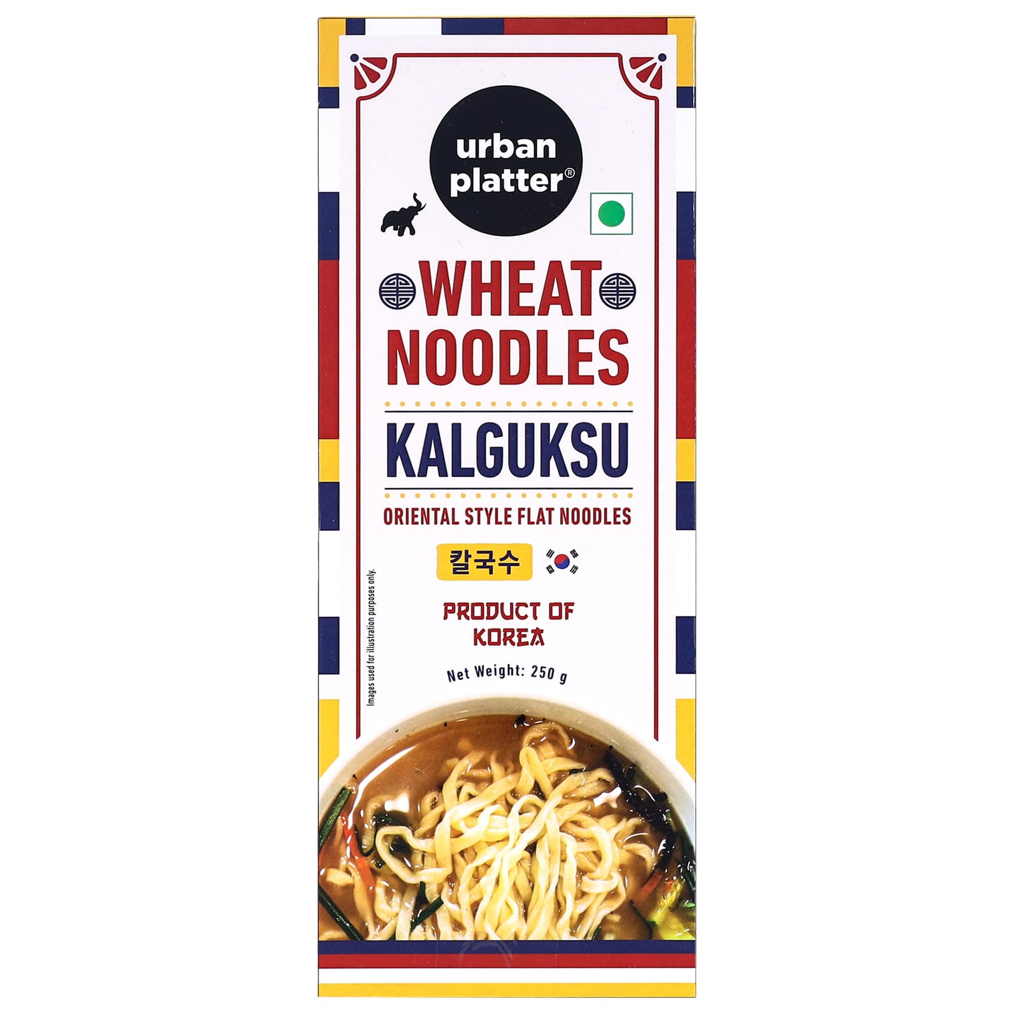 Urban Platter Kalguksu Wheat Noodles, 250g (Flat Korean Soup Noodles | Thick & Chewy Texture | Ideal for Brothy & Comfort Dishes) — image 2