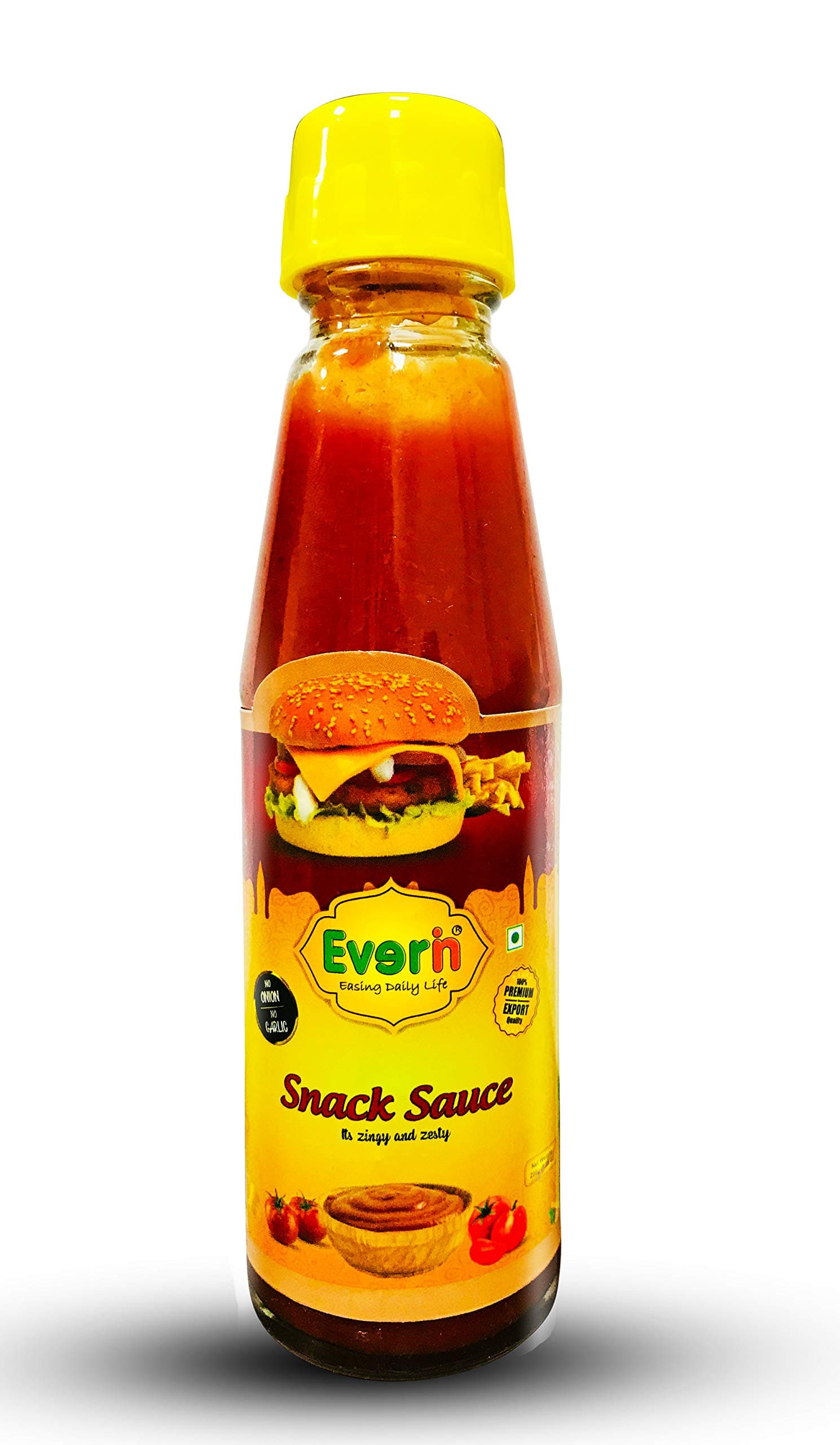 Everin Zingy and Zesty No Onion No Garlic Snack Sauce (200g, Pack of 1)