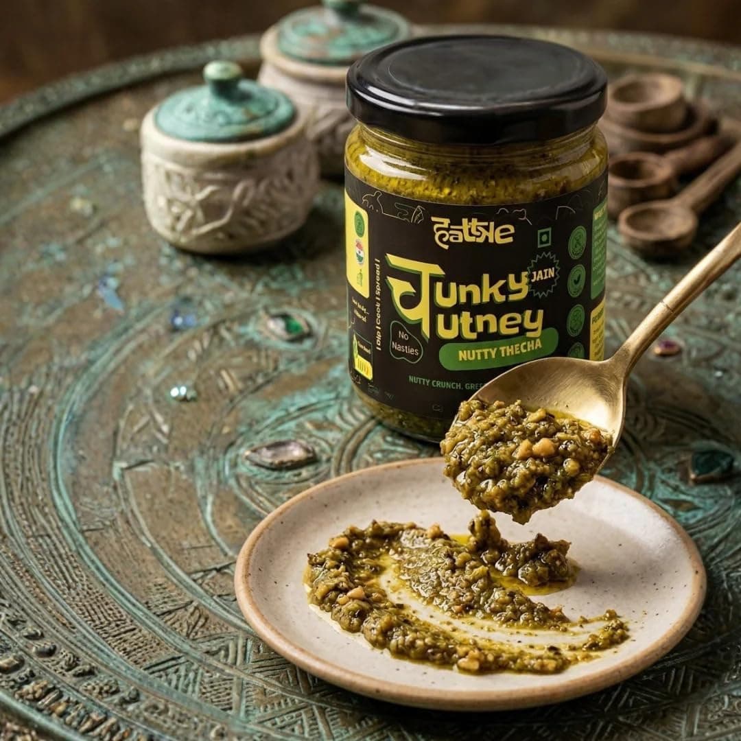 Nutty Thecha Chunky Chutney (Jain) 175g– Spicy Peanut & Green Chilli Chutney | No Garlic | Authentic Maharashtrian Taste — image 5