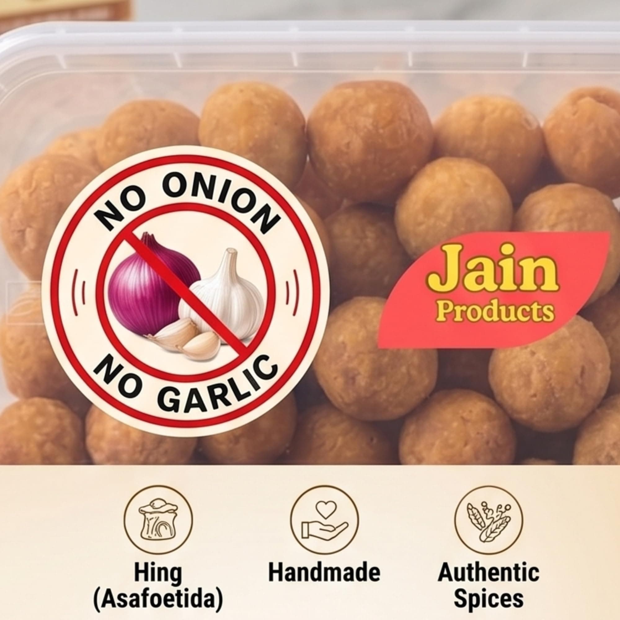 KOTHARI FOODS Mini Hing Kachori | Authentic Jodhpuri Snack | No Onion No Garlic (Jain Product) | Handmade, Crispy & Spicy Indian Dry Namkeen | 500g — image 4