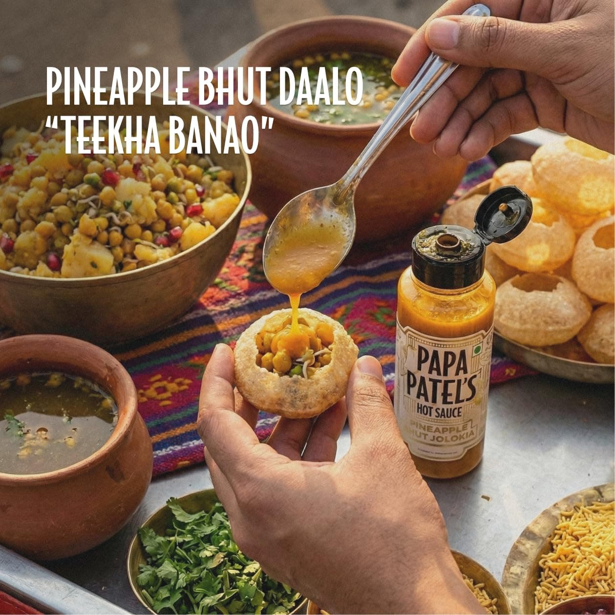 Papa Patel’s Pineapple Bhut Jolokia Hot Sauce (250g) — Real Pineapple (25%) | Authentic North East Indian Ghost Peppers | The Ultimate Sweet-Heat Balance | Slow-Crafted for Gourmet Depth | Artisanal Fire & Pure Flavor | No MSG, Vegan & Gluten-Free — image 5