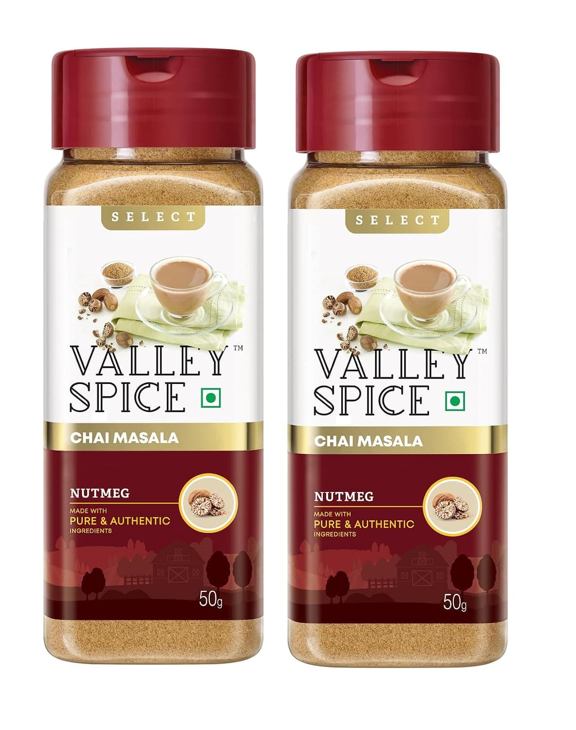 Valley Spice Select Chai Masala (Nutmeg 50g (Pack of 2))