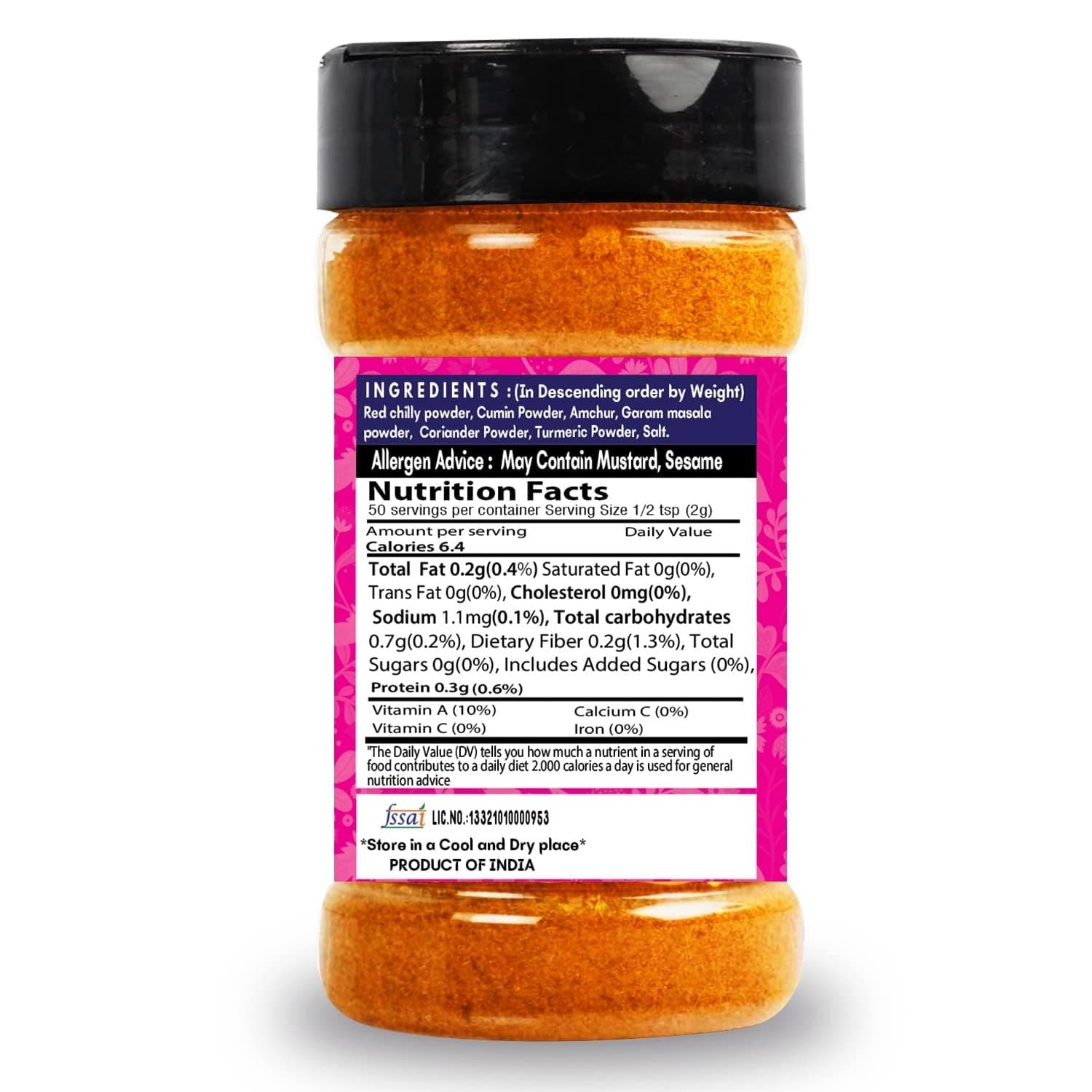SARANZ Frankie Masala | Kathi Roll Masala Spice Mix | Tangy & Spicy Amchur Anardana Blend | For Rolls, Wraps, Paneer, Veg Kathi Roll, Chaat & Sandwiches | No Added Colors | 100g — image 2