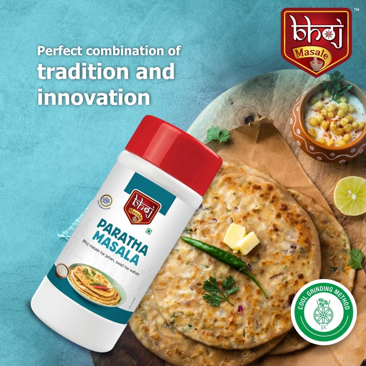 Bhoj Masale Paratha Masala Net 450GM Each (Pack Of 2) | Premium Artisanal Jain Spices with Rich & Strong Flavour | Ready to Use | No added colours | No Onion and No Garlic (Jain Friendly) — image 6