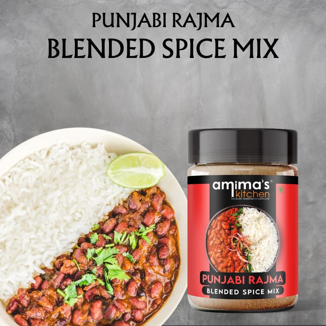 Amima's Kitchen Combo Of Punjabi Chole + Punjabi Rajma Jain Spice Mix (No Onion No Garlic) – 100 Grams (Pack of 2) | Blended Spice Mix | For Healthy and Delicious Cooking | No Synthetic Flavour & Color | Ready Masala Powder — image 7