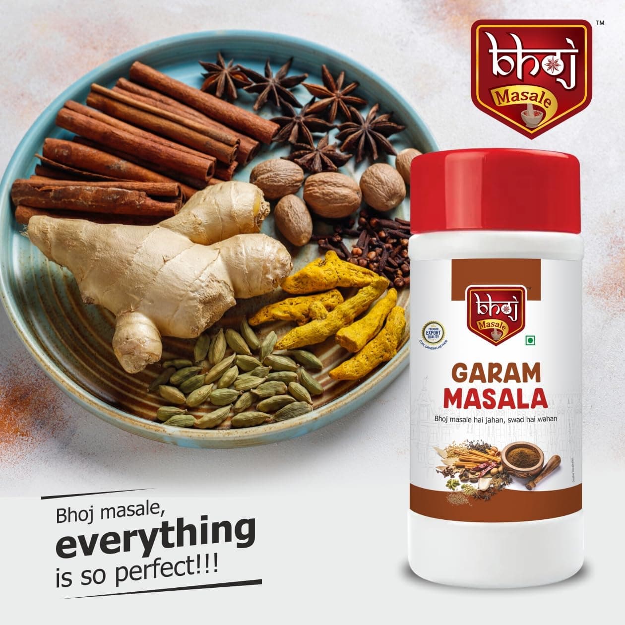 Bhoj Masale Royal Garam Masala | Powder | Spices 450GM | Exotic Blend of Ingredients for Daily cooking | Aromatic Garam Masala| Rich in Flavor | Naturally Processed and No Preservatives. No Onion and No Garlic ( Jain Masale ) — image 3