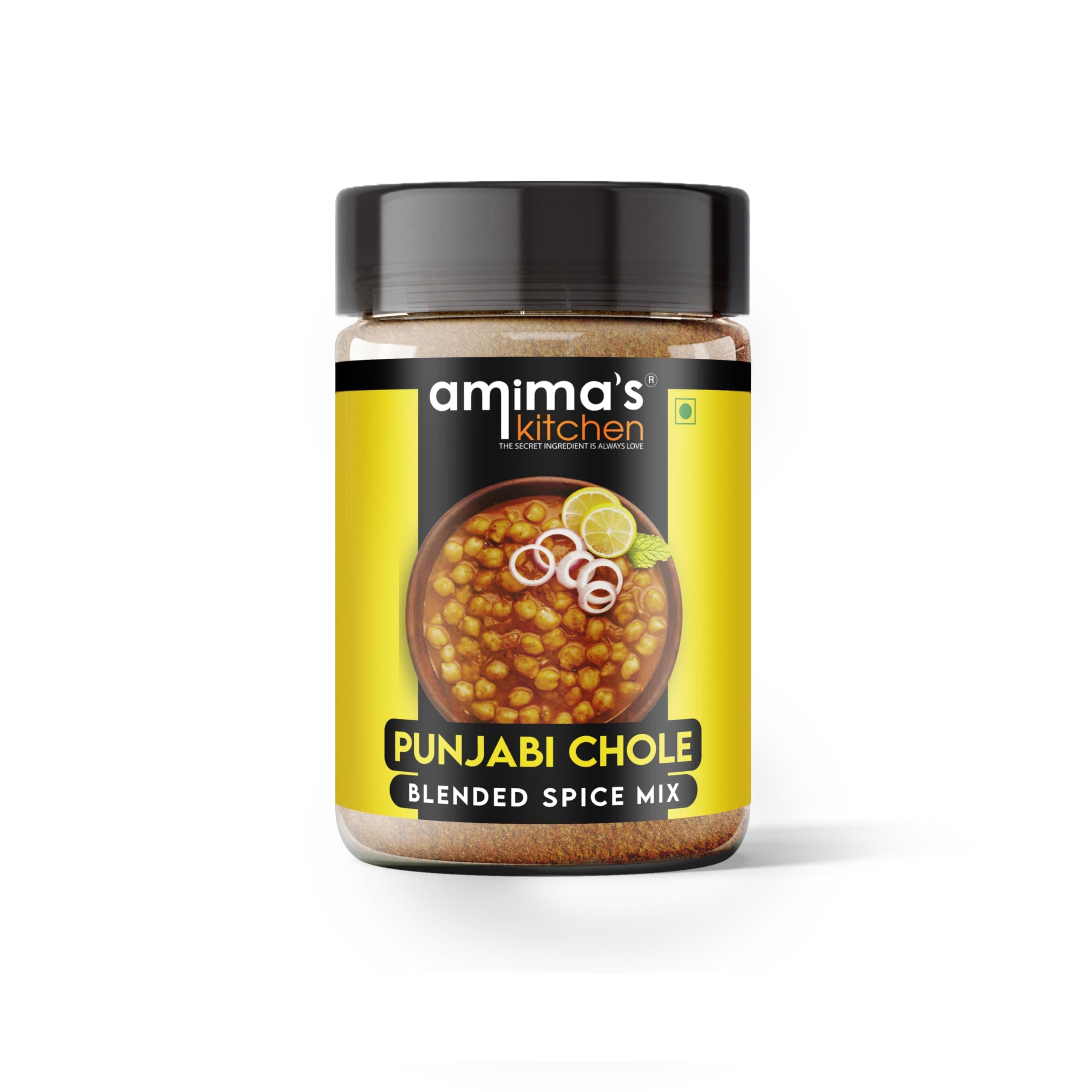 Amima's Kitchen Punjabi Chole Jain Spice Mix (No Onion No Garlic) – 100 Grams | Blended Spice Mix | For Healthy and Delicious Cooking | No Synthetic Flavour & Color | Ready Masala Powder