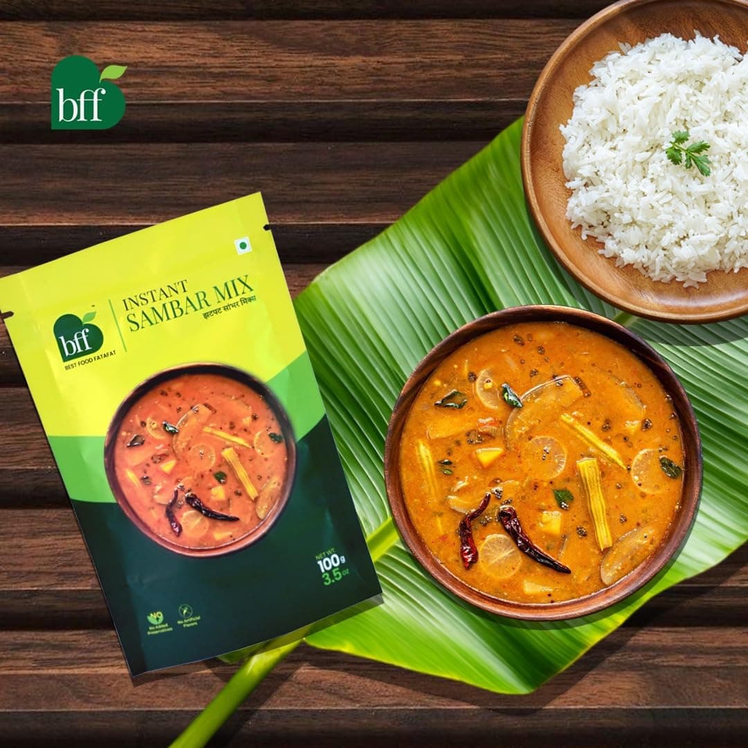 Instant Sambar Mix – Pack of 4 (100g Each) | Ready-to-Cook South Indian Curry | Made with Lentils & Spices | No Added Preservatives | No Onion and No Garlic | Suitable for Rice, Idli, Dosa & Vada | Easy to Prepare — image 5
