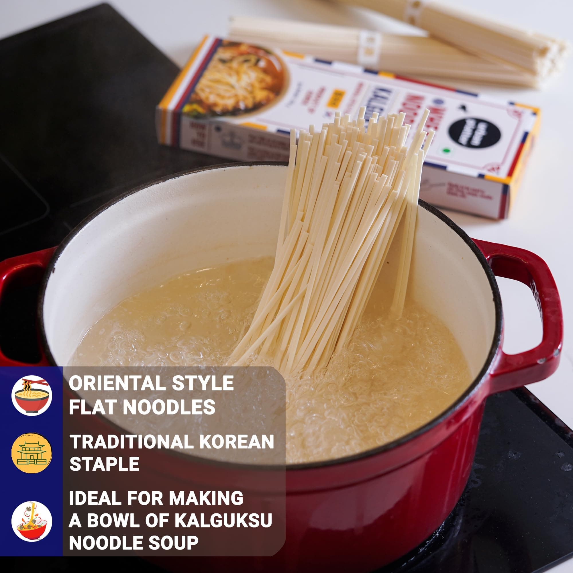 Urban Platter Kalguksu Wheat Noodles, 250g (Flat Korean Soup Noodles | Thick & Chewy Texture | Ideal for Brothy & Comfort Dishes) — image 4