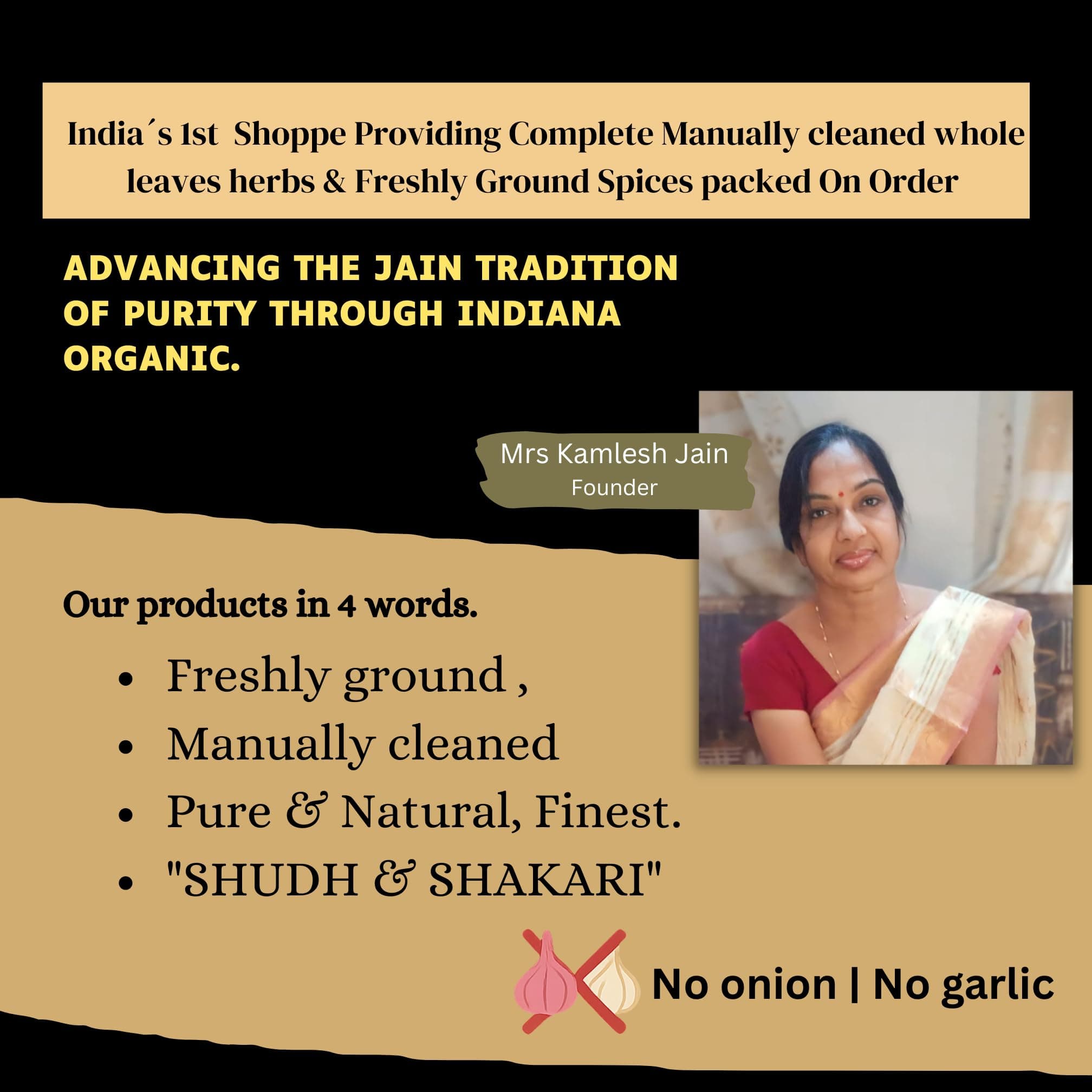 Indiana Organic Garam Masala Powder – Roasted Whole Spice Blend |150 Gram | Freshly pack on order | No Red chilli garam masala | No onion and garlic. — image 4
