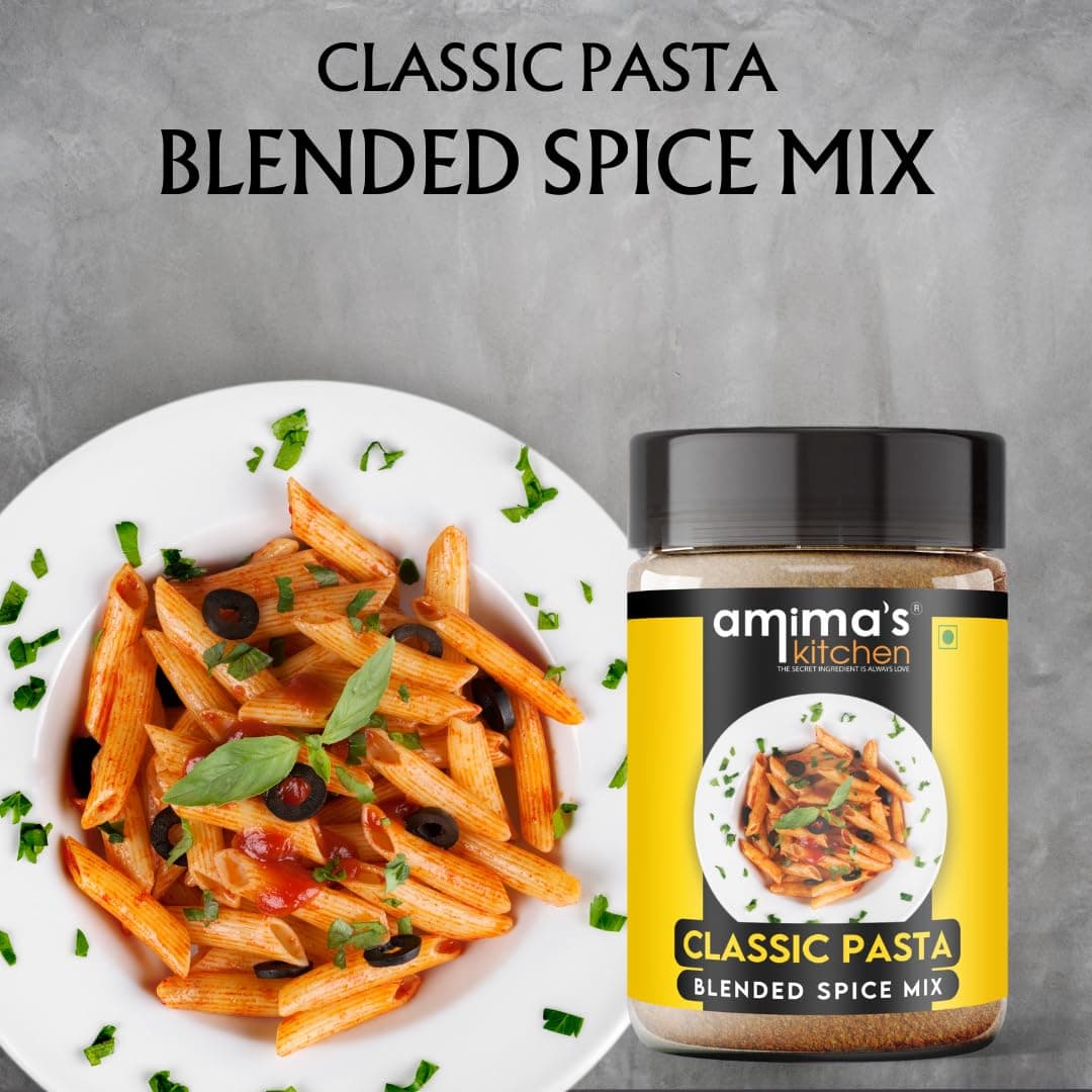 Amima's Kitchen Combo Of Classic Pasta Spice Mix & Noodles Tastemaker Jain Spice Mix (No Onion No Garlic) – 100 Grams (Pack of 2) | Blended Spice Mix | Pure & Hygiene | For Healthy Cooking | No Synthetic Flavour & Color — image 3