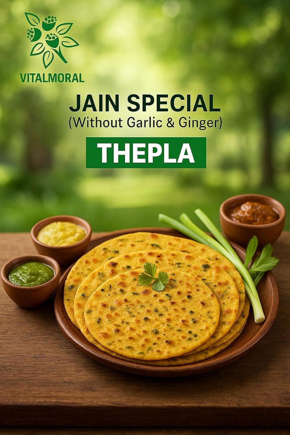 Mouthmelt Jain Special Thepla Pack of 8 | Ready to Eat,Rosted, Not Fried | without Garlic & Ginger | 3 Month Shelf Life- Free Green Chutney - Gujarati Snack (200G x 8 Packets, 6 pcs in 1 pack) - 1600 Grams — image 3