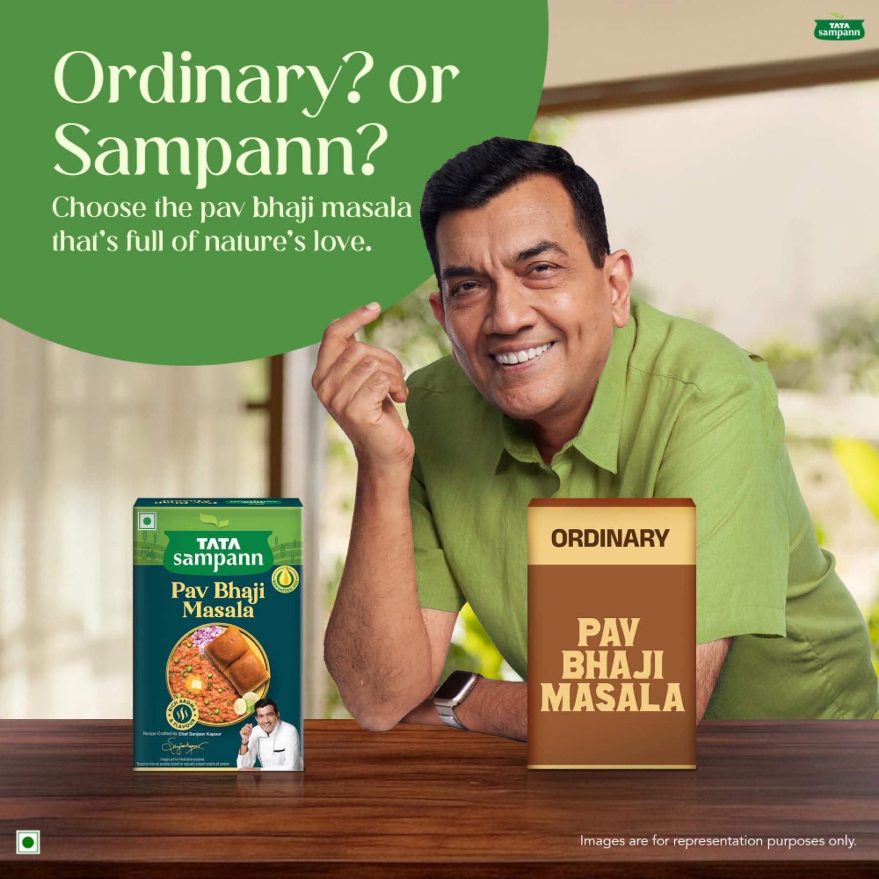 Tata Sampann Pav Bhaji Masala with Natural Oils, 100g, Crafted by Chef Sanjeev Kapoor, With Chef’s Exclusive Tip, Rich Aroma & Flavour — image 9