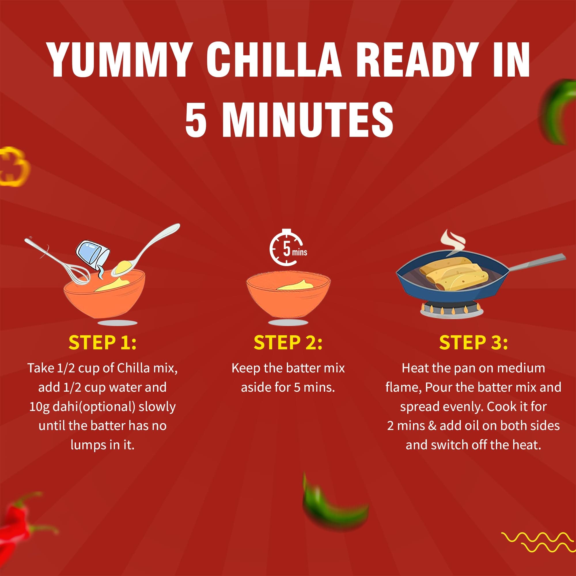 ME & MILLETS Sprouted Ragi Chilla & Foxtail Millet Chilla Mix Combo (150gX2) - Chatpata & Indian Masala, No Preservatives, Natural Healthy Protein & Fiber-Rich Breakfast For Family (Jain Friendly) — image 7