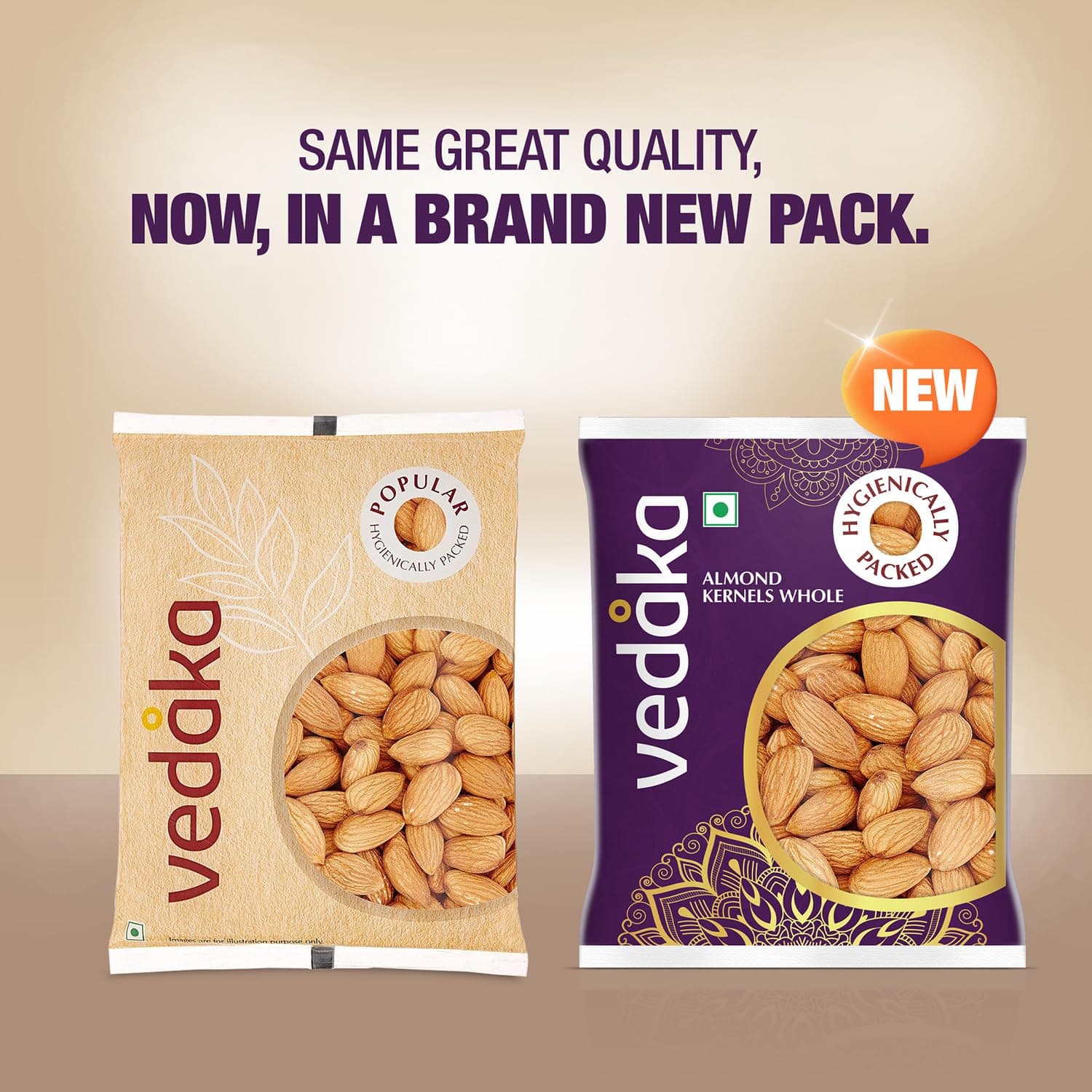 Amazon Brand - Vedaka California Almonds | 200 G | 100% Natural Badam | Dry Fruits Rich In Protein And Dietary Fiber | Nutty & Crunchy | No Additives, Preservatives Or Added Flavors | Healthy Snack — image 3