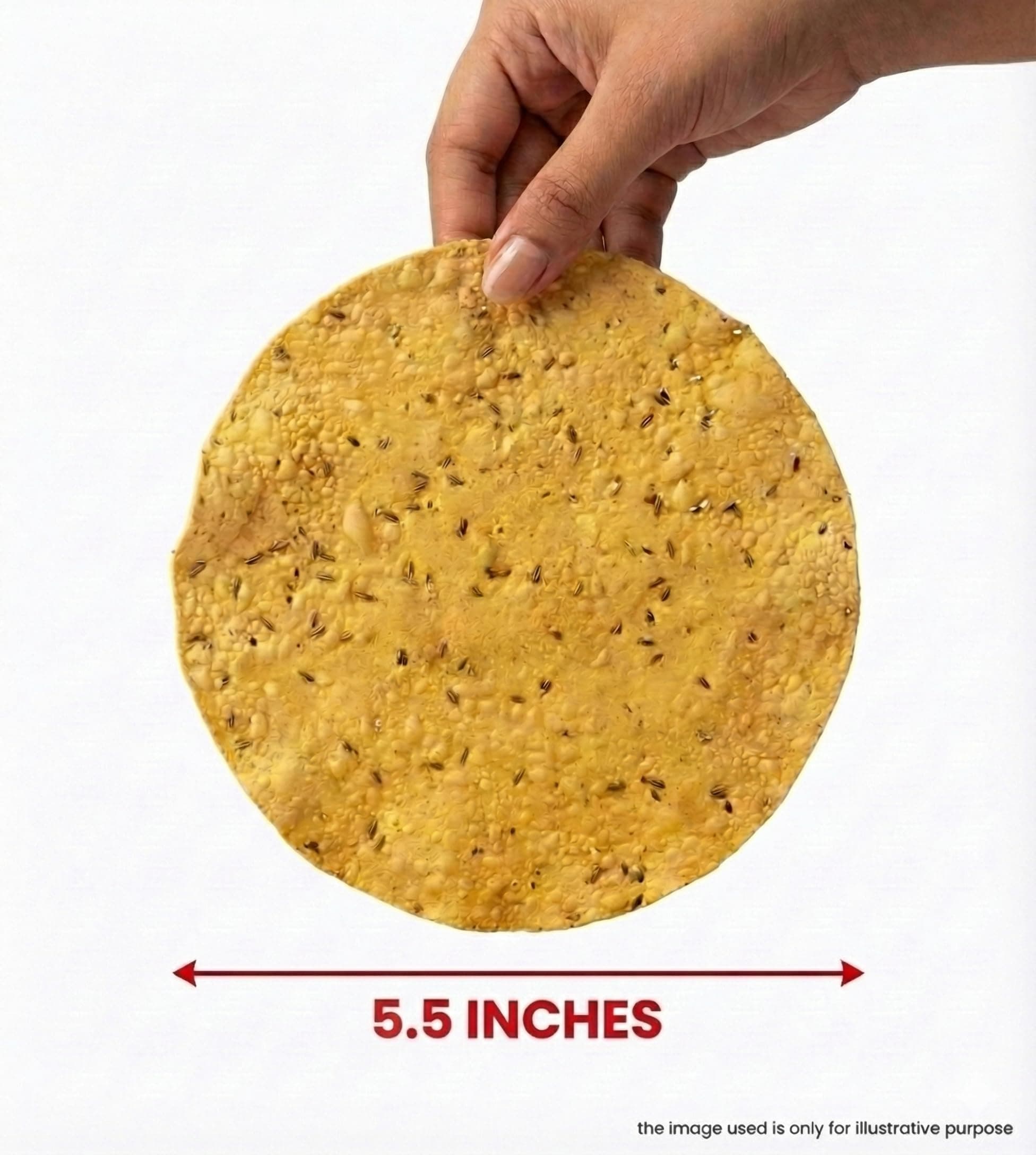 JAIN Urad Papad, 200g, Papad Size-5.5 Inches, Handmade, No Preservatives, Contains 24-27 Papads Per Pack — image 3